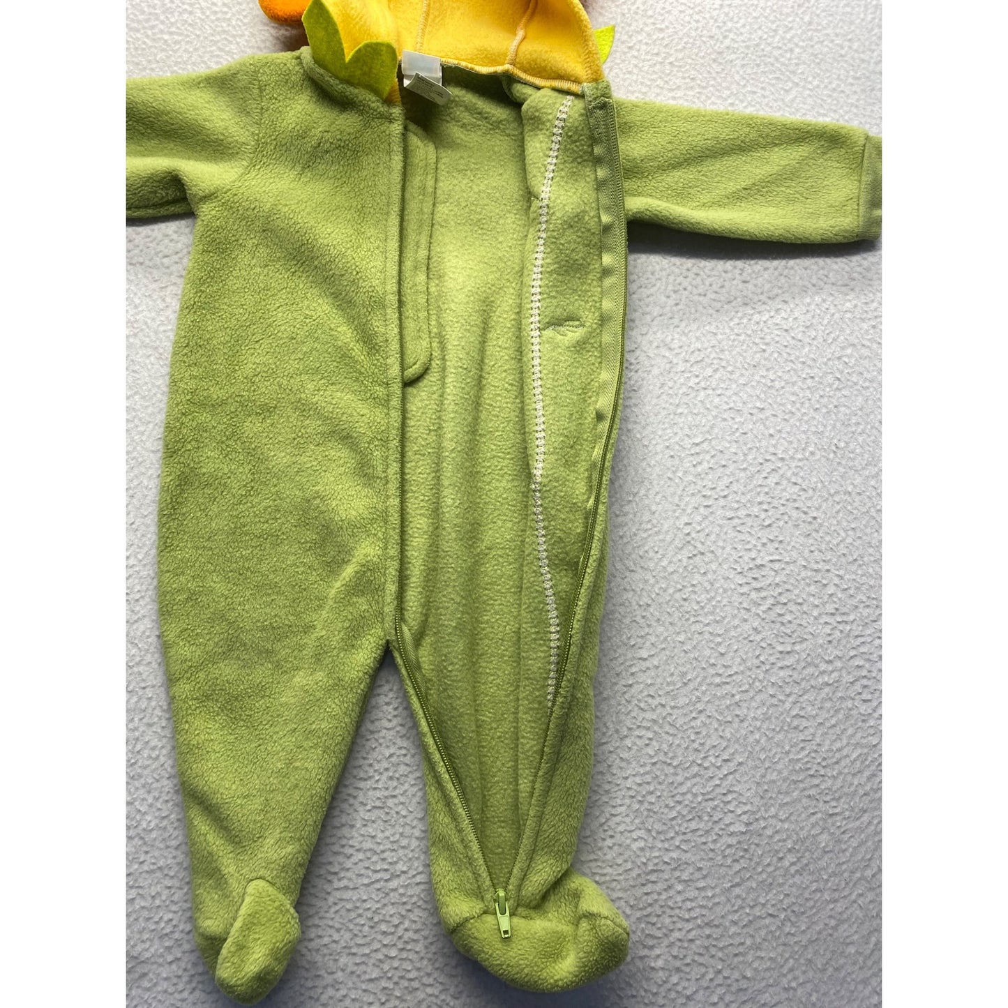 Little Me Baby Fleece Green Sunflower Costume Coverall With Hood 9 Months #7061