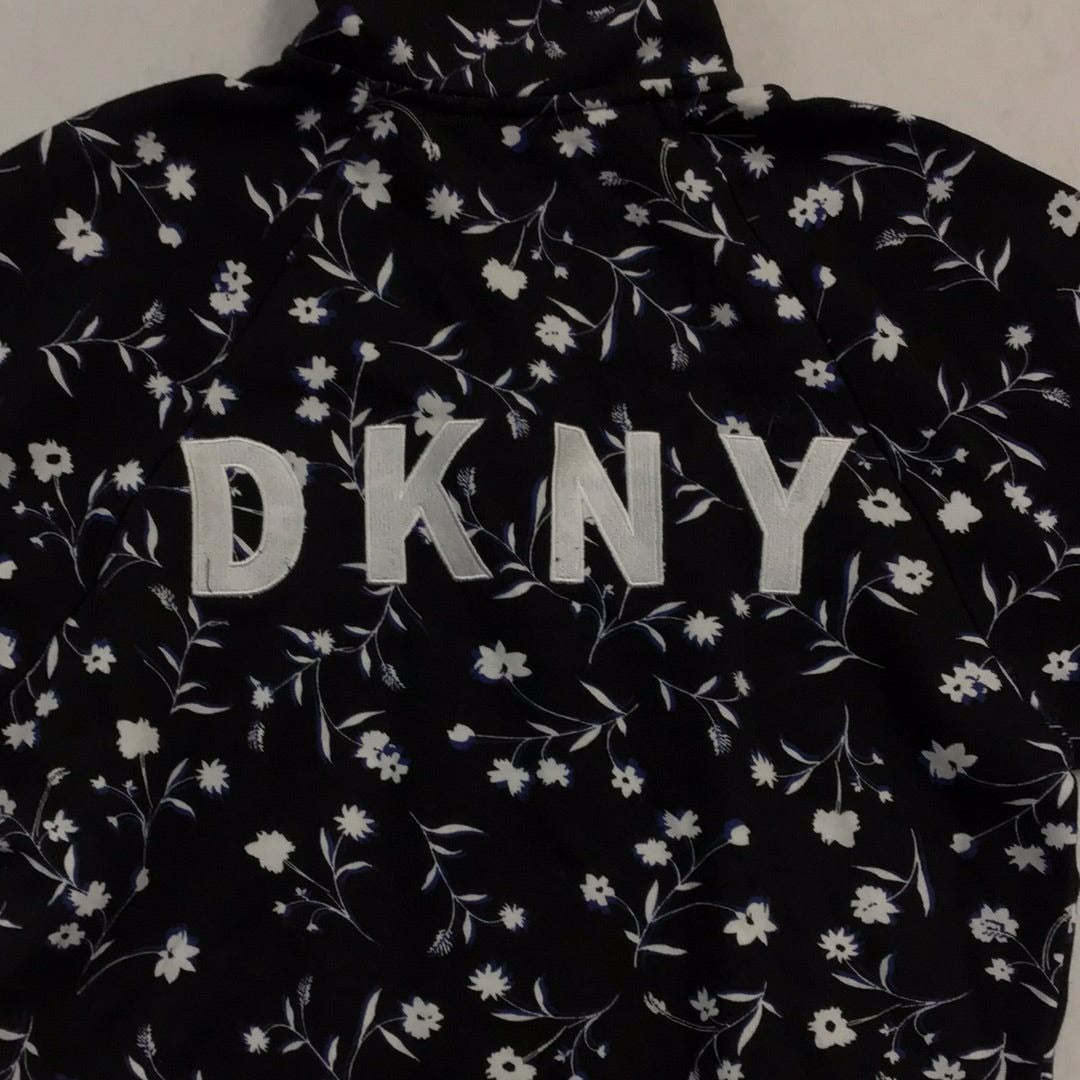 Women’s Floral DKNY Zip-Up Sweater