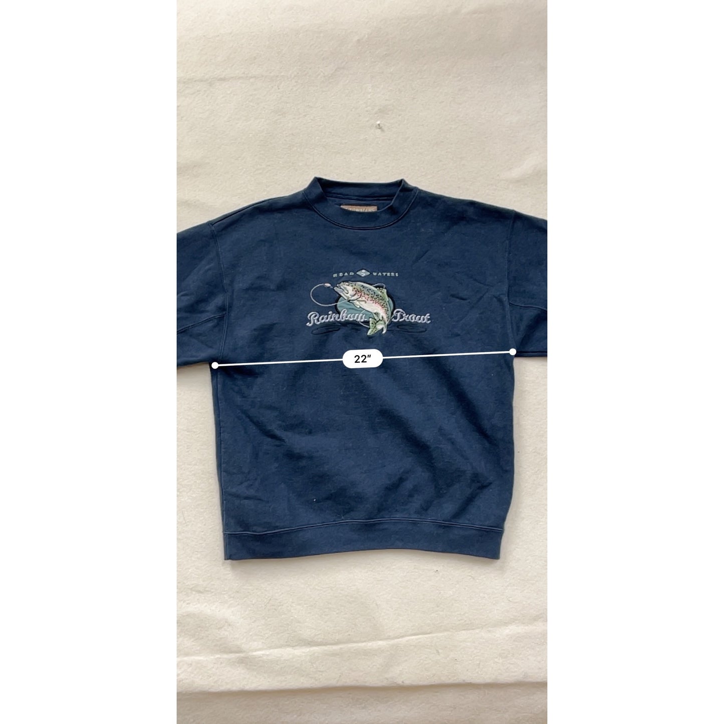 Vintage 90s Headwaters Unisex Large Navy Sweatshirt #8110