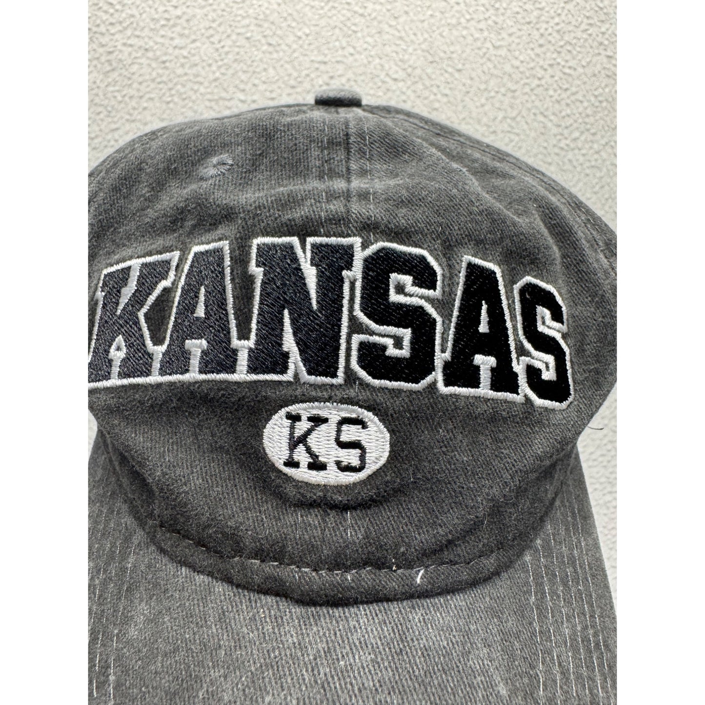 Kansas KS Black Adjustable Baseball Cap By Real Time Products #7850