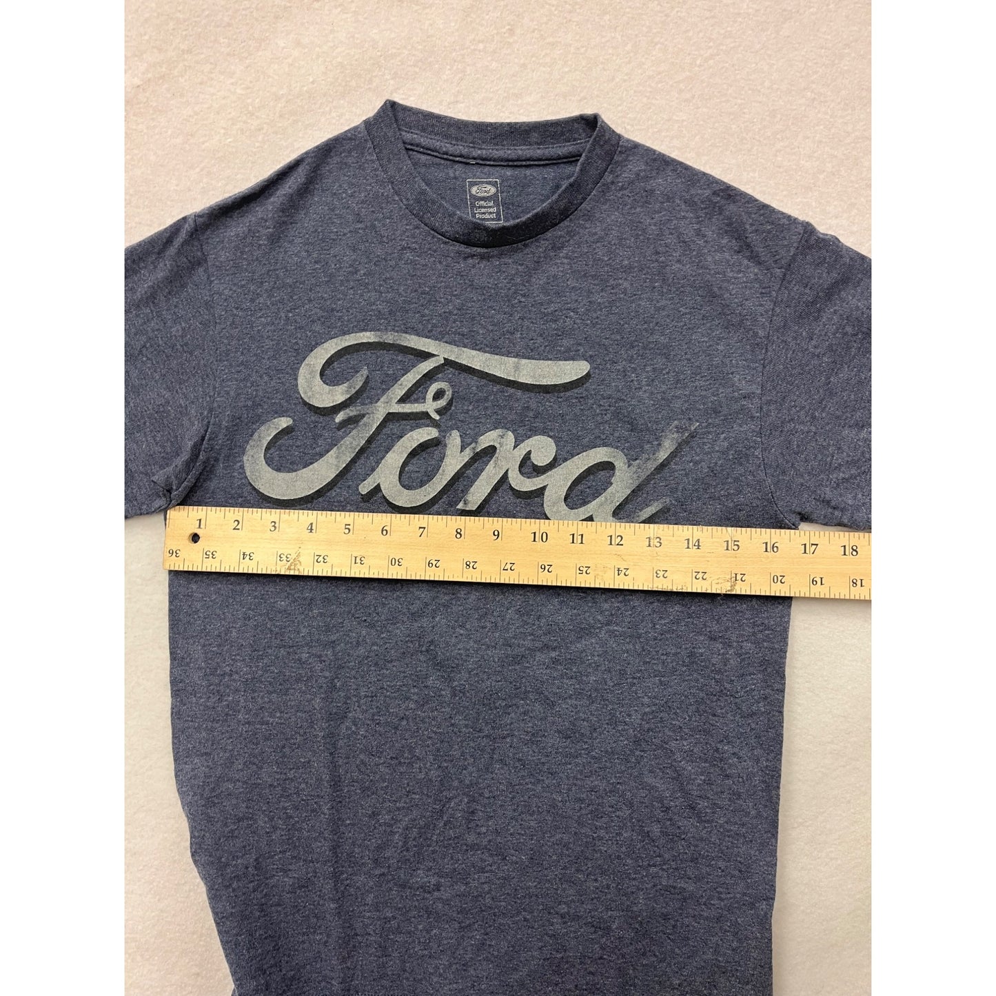 Ford Mens Blue T-Shirt With Logo Print Official Licensed Product #6306