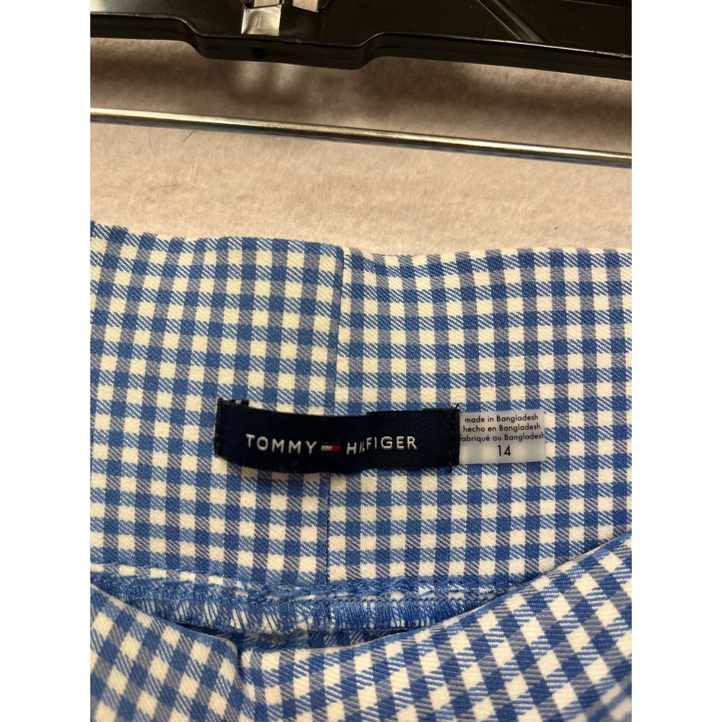 Tommy Hilfiger Womens Blue Gingham Shorts Size 14 #6411