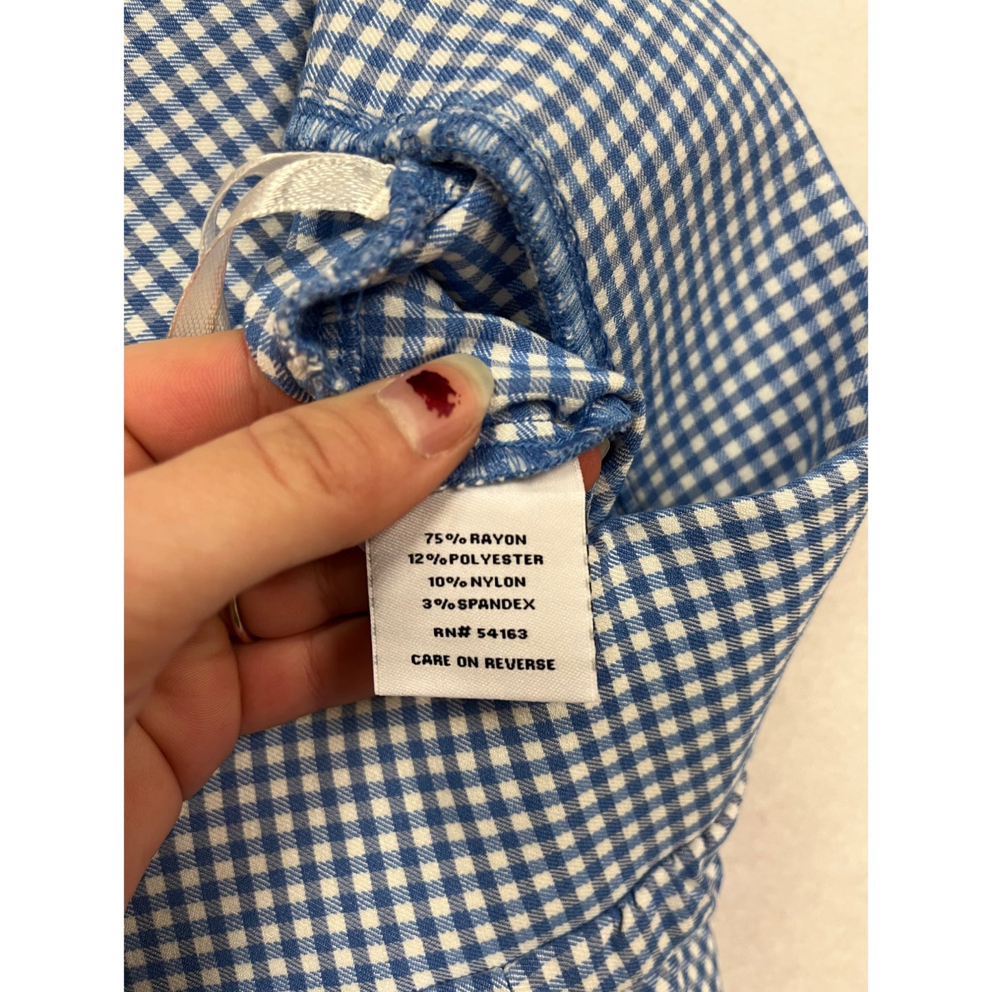 Tommy Hilfiger Womens Blue Gingham Shorts Size 14 #6411