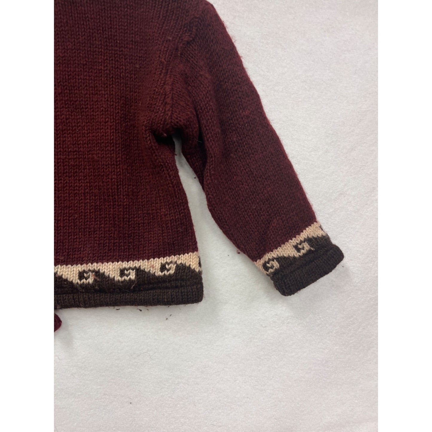 Kids XL Hooded Knitted Jacket With Bear Ears & Zip Closure #8169