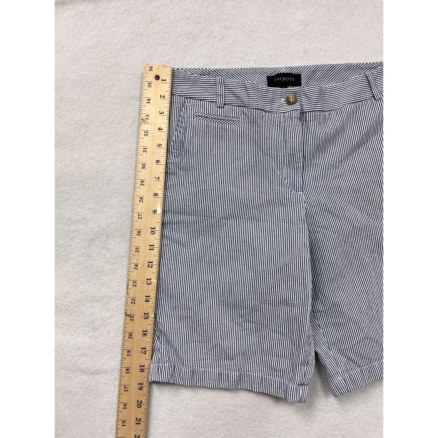 Womens Talbots Blue & White Striped Shorts Size 12 #6407
