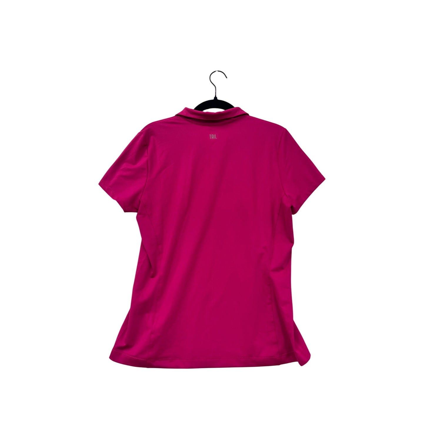 Tail Womens Medium Hot Pink Half-Zip Golf Polo Shirt Lightweight Stretch Fabric #6788