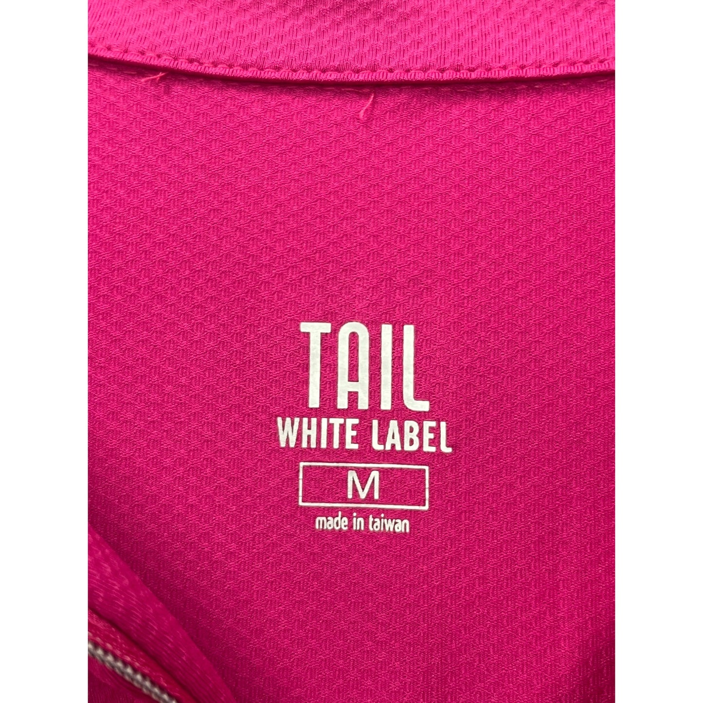Tail Womens Medium Hot Pink Half-Zip Golf Polo Shirt Lightweight Stretch Fabric #6788