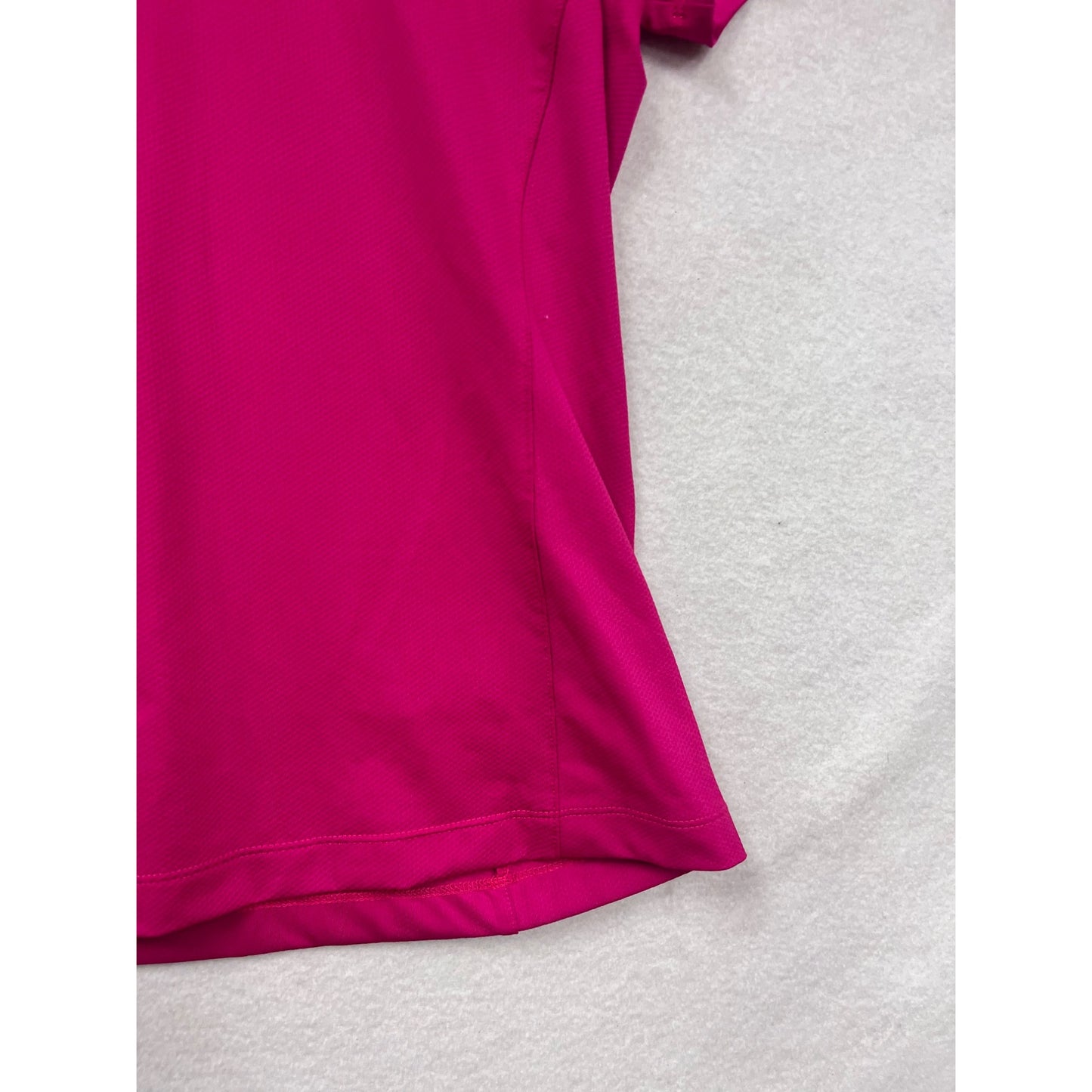 Tail Womens Medium Hot Pink Half-Zip Golf Polo Shirt Lightweight Stretch Fabric #6788