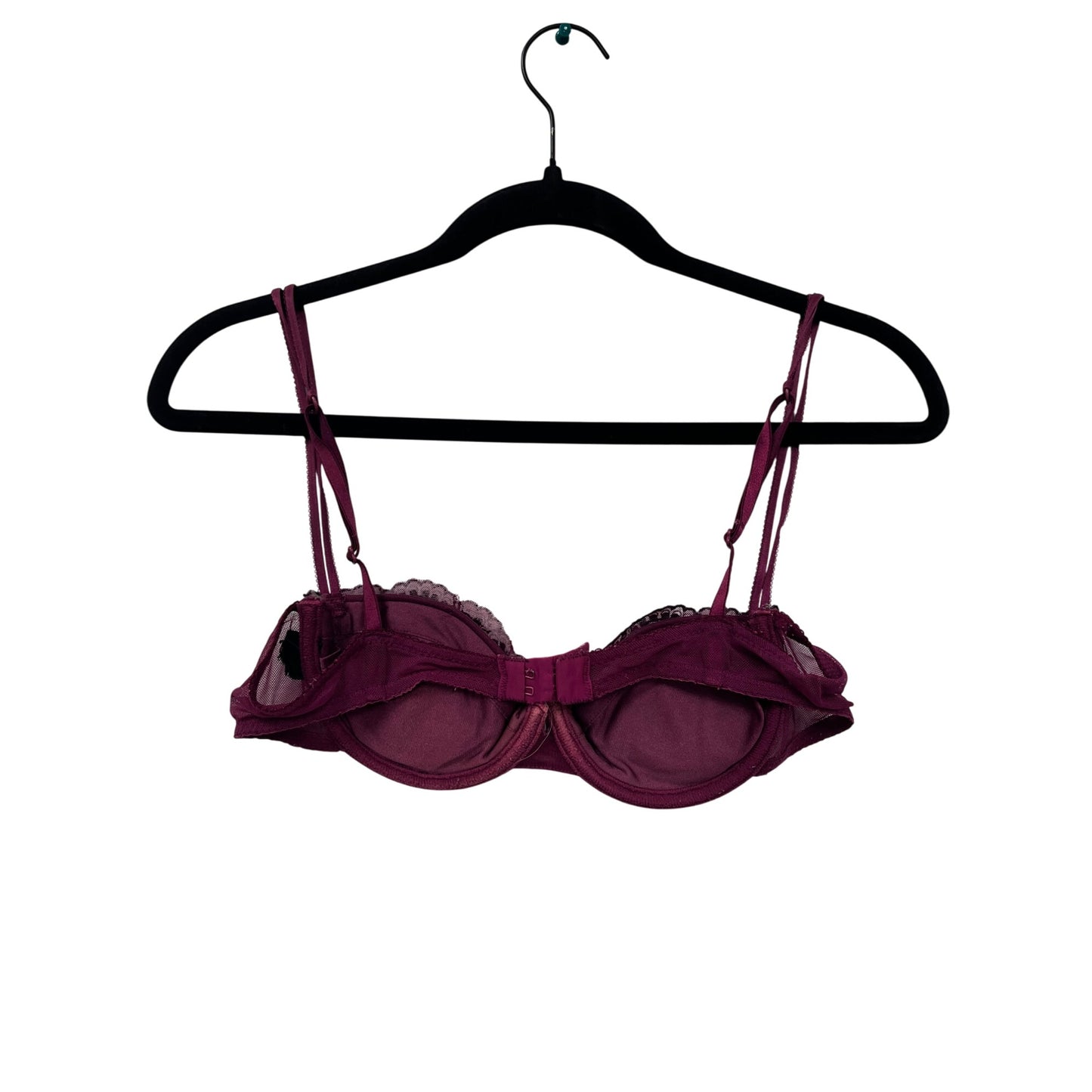 Women’s Vintage Betsey Johnson Pink & Black Lace Underwire Bra #6045