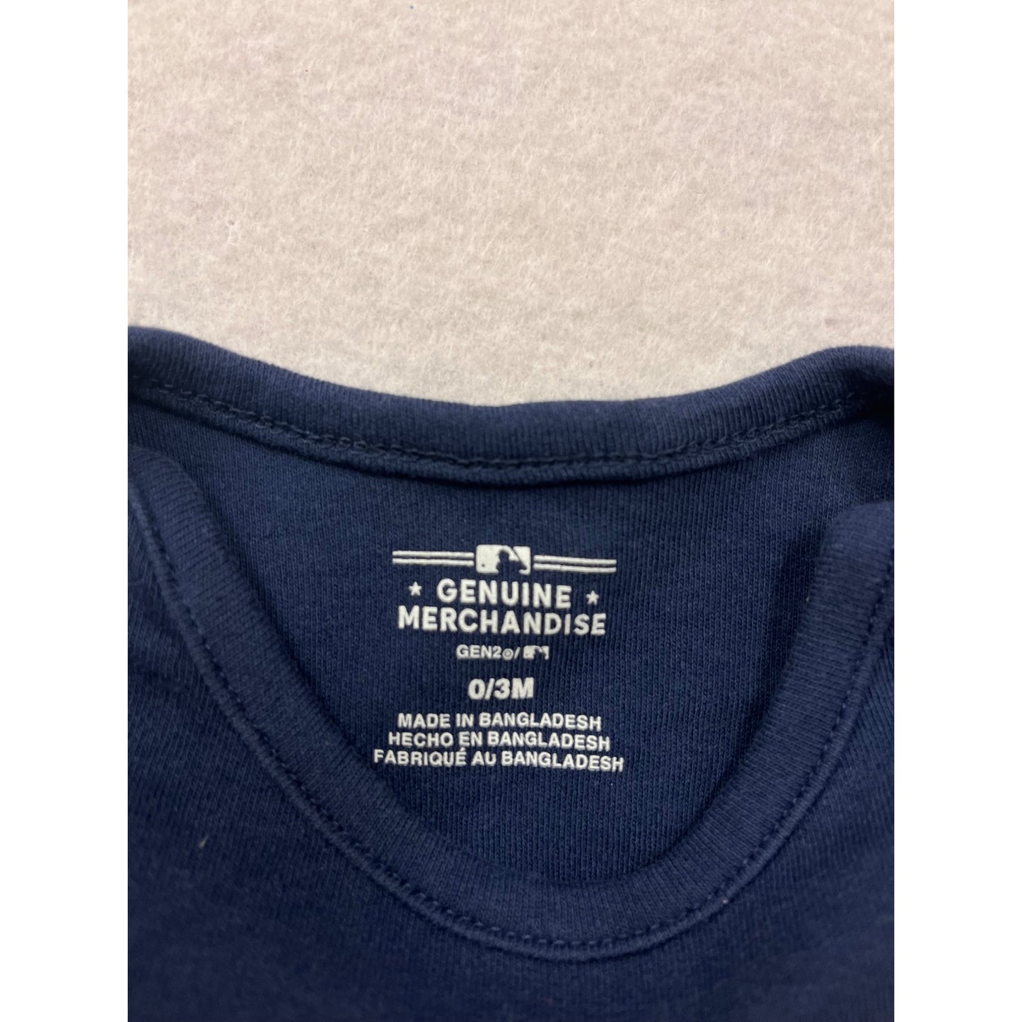 Milwaukee Brewers Baby Bodysuit Navy 0/3M Genuine Merchandise #6461