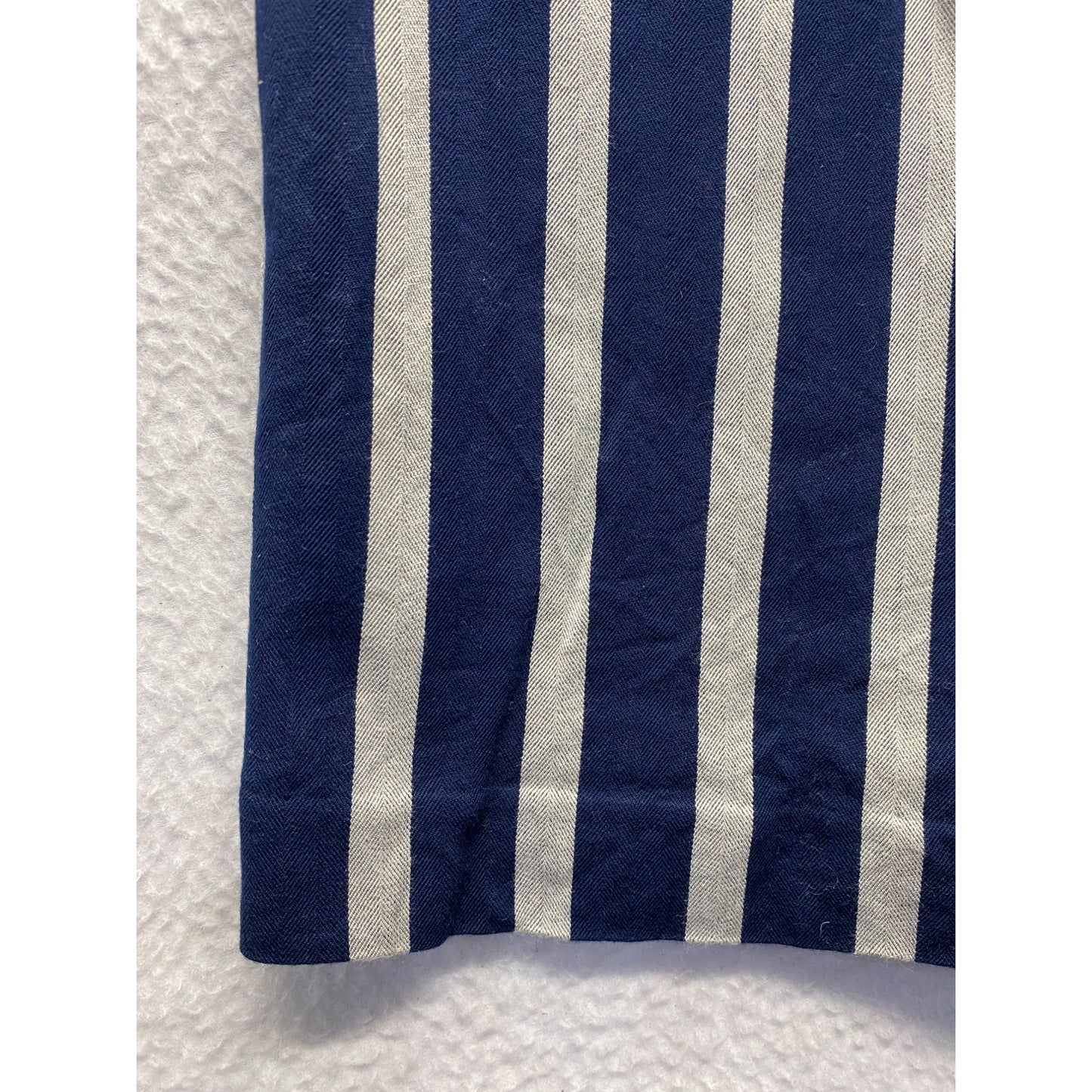 Ann Taylor Factory Womens Striped Navy & White Wide-Leg Pants Size 12 #7044