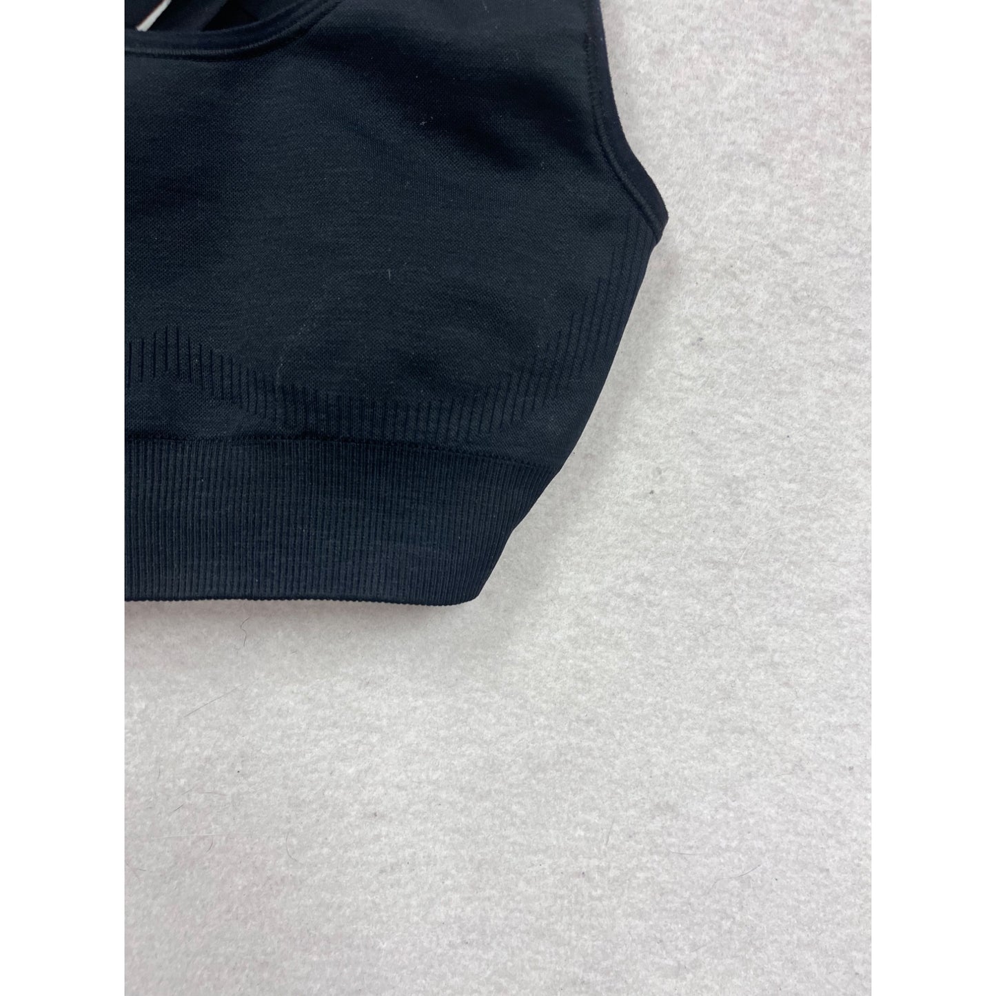 Womens Black Cross Back Seamless Sports Bra #380A