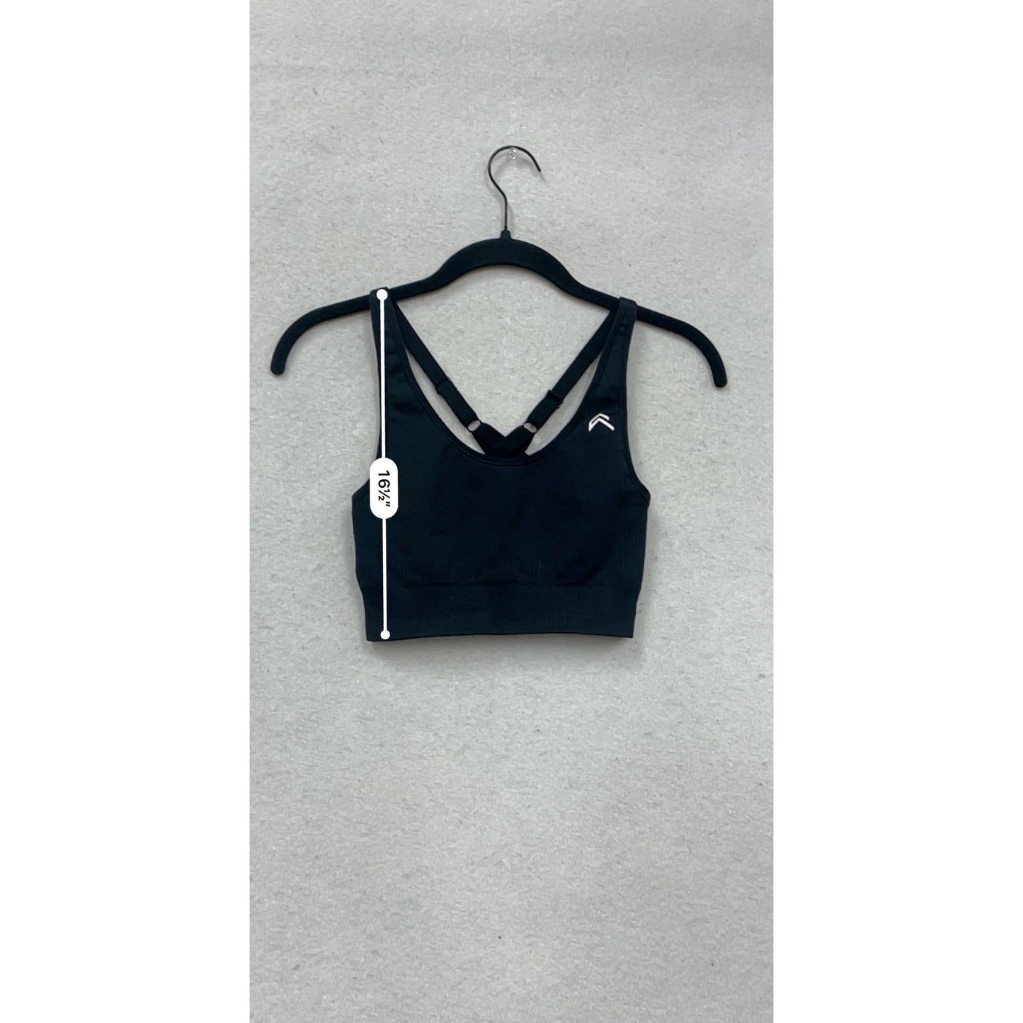Womens Black Cross Back Seamless Sports Bra #380A