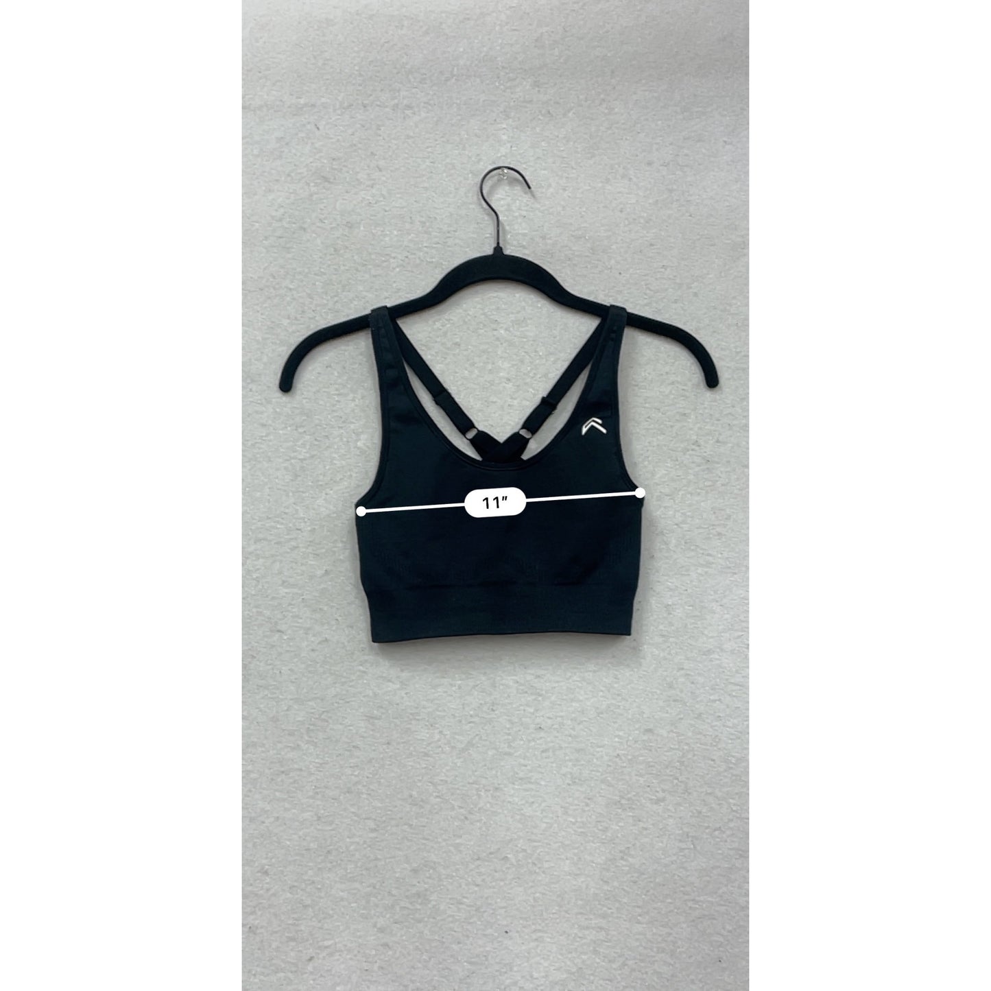 Womens Black Cross Back Seamless Sports Bra #380A