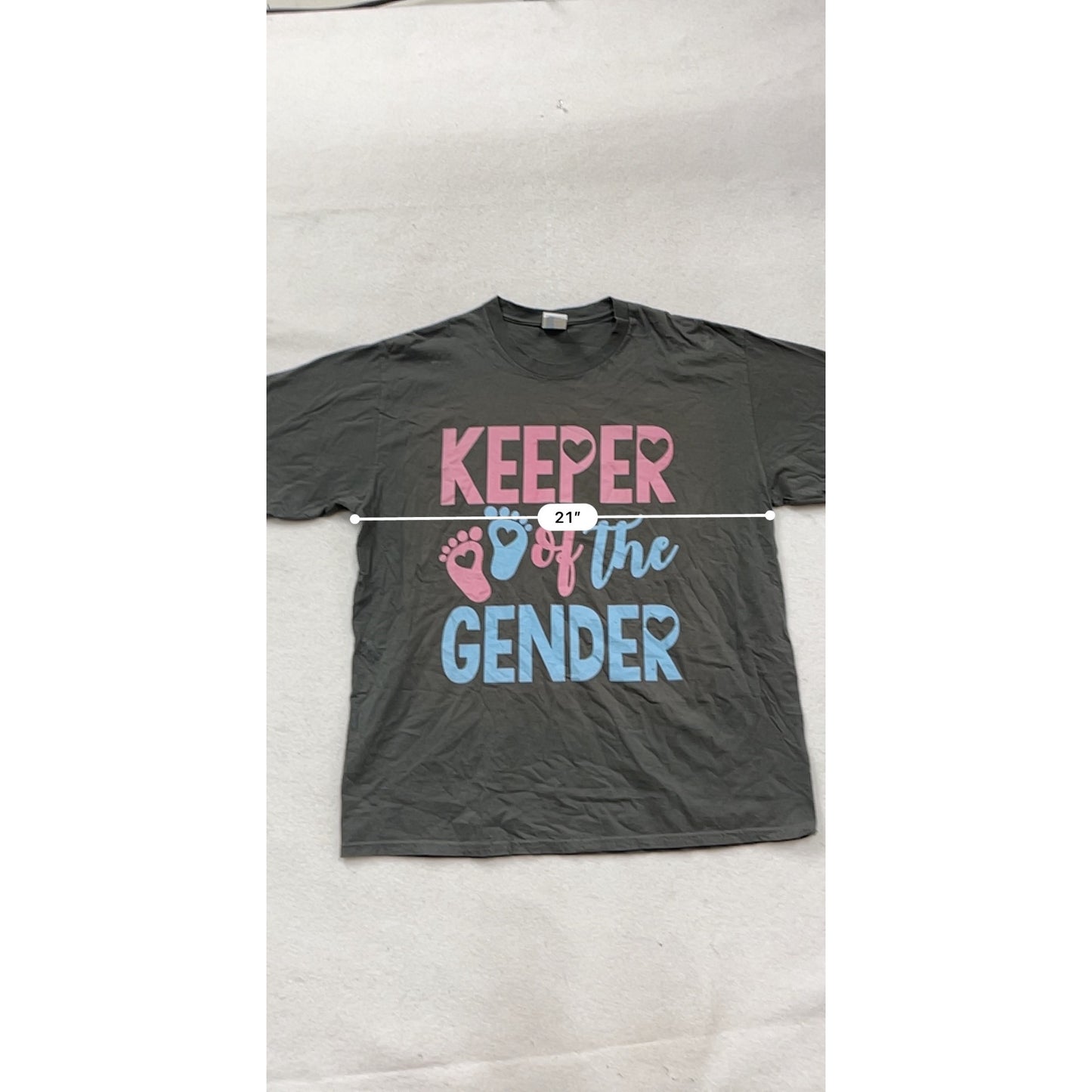 Gender Reveal T-Shirt Keeper Of The Gender Graphic XL #395A