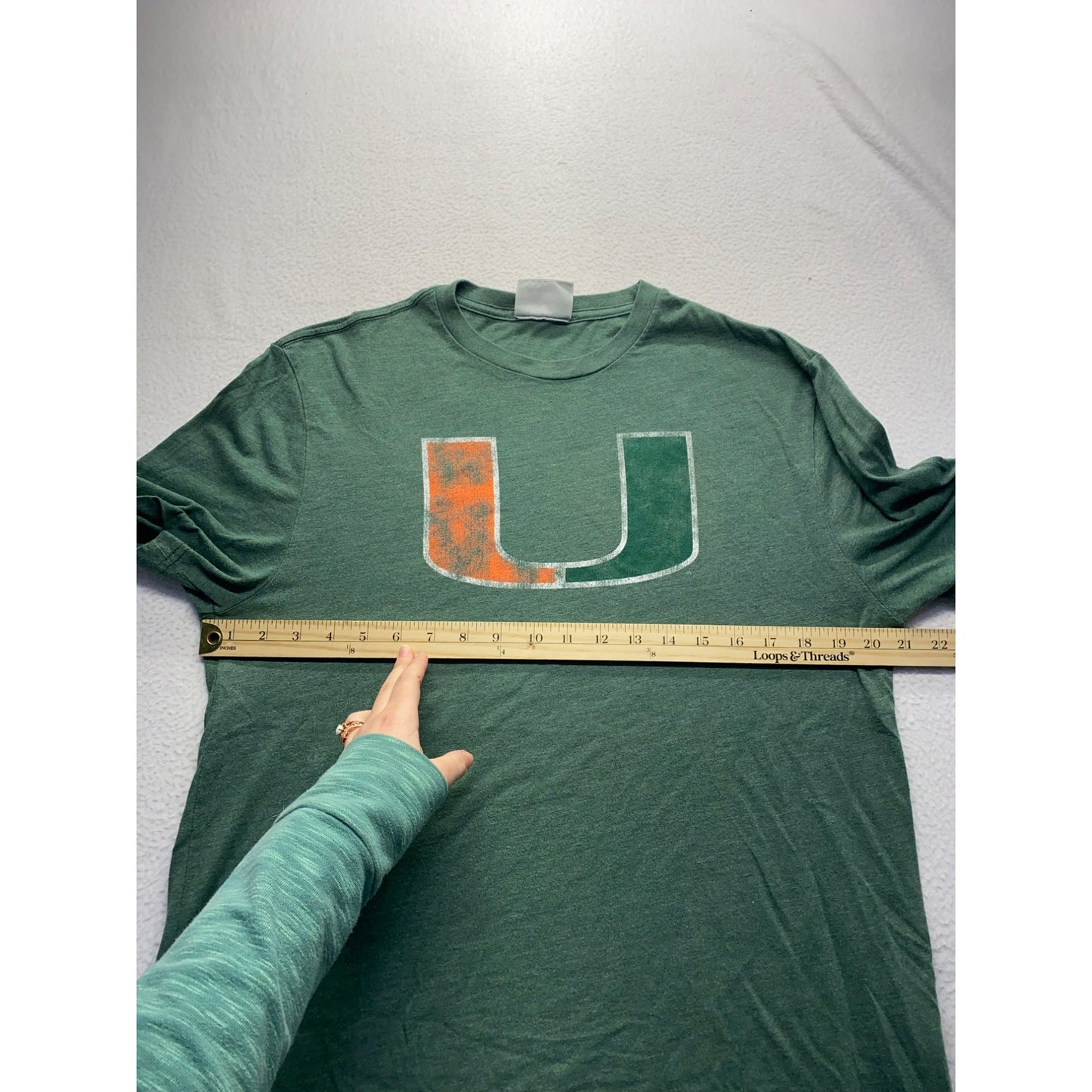 University Of Miami Fanatics Mens Green T-Shirt #5682
