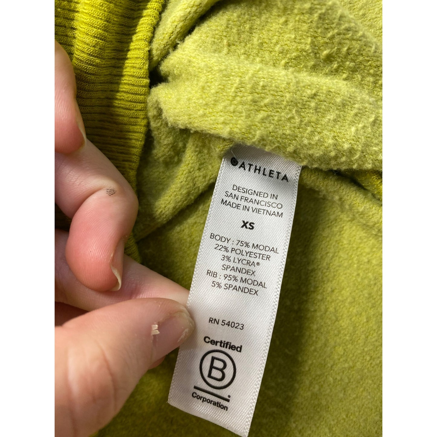 Athleta Womens Green Long Sleeve Top #5646