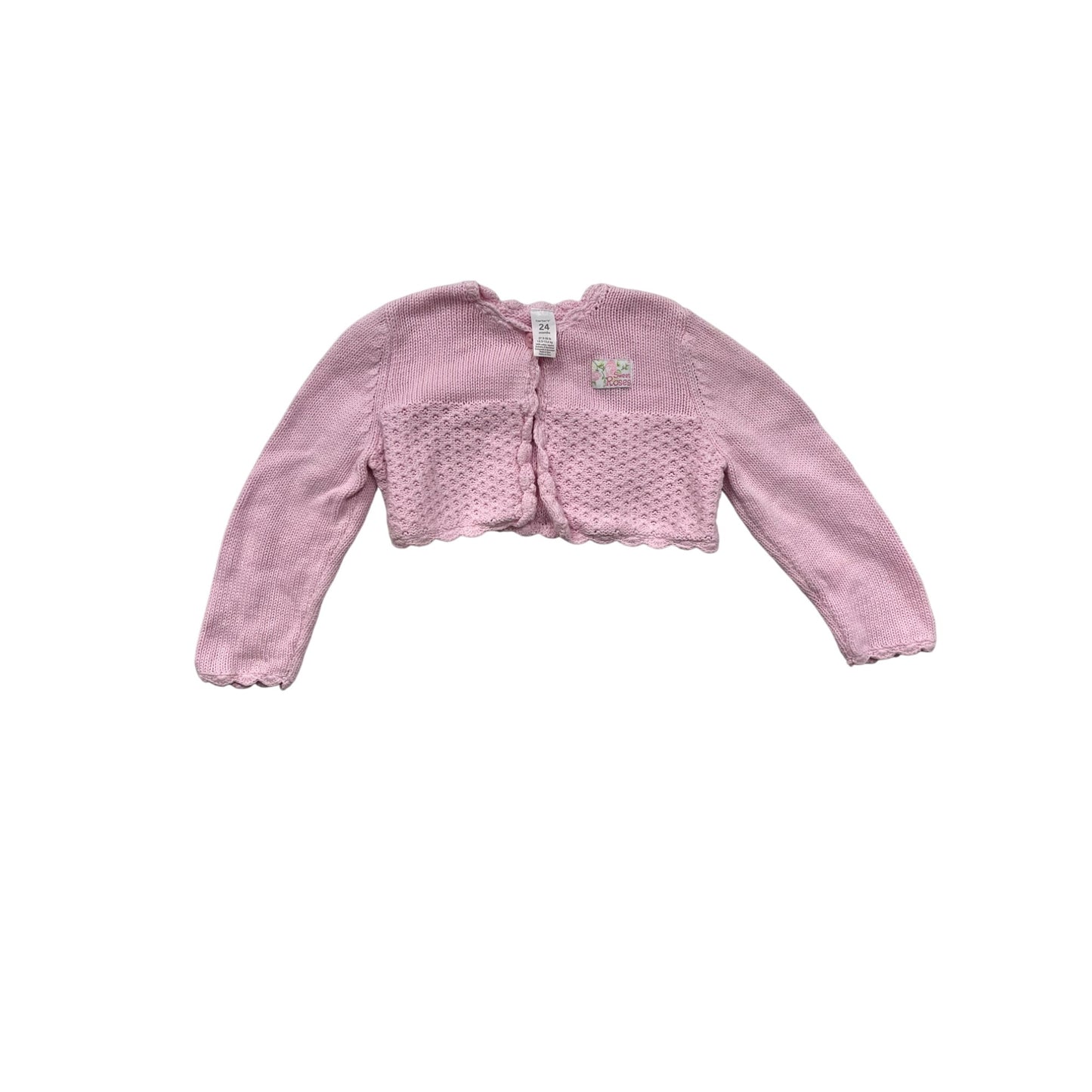 Carters 24month Baby Girl Pink Knitted Cardigan #6302