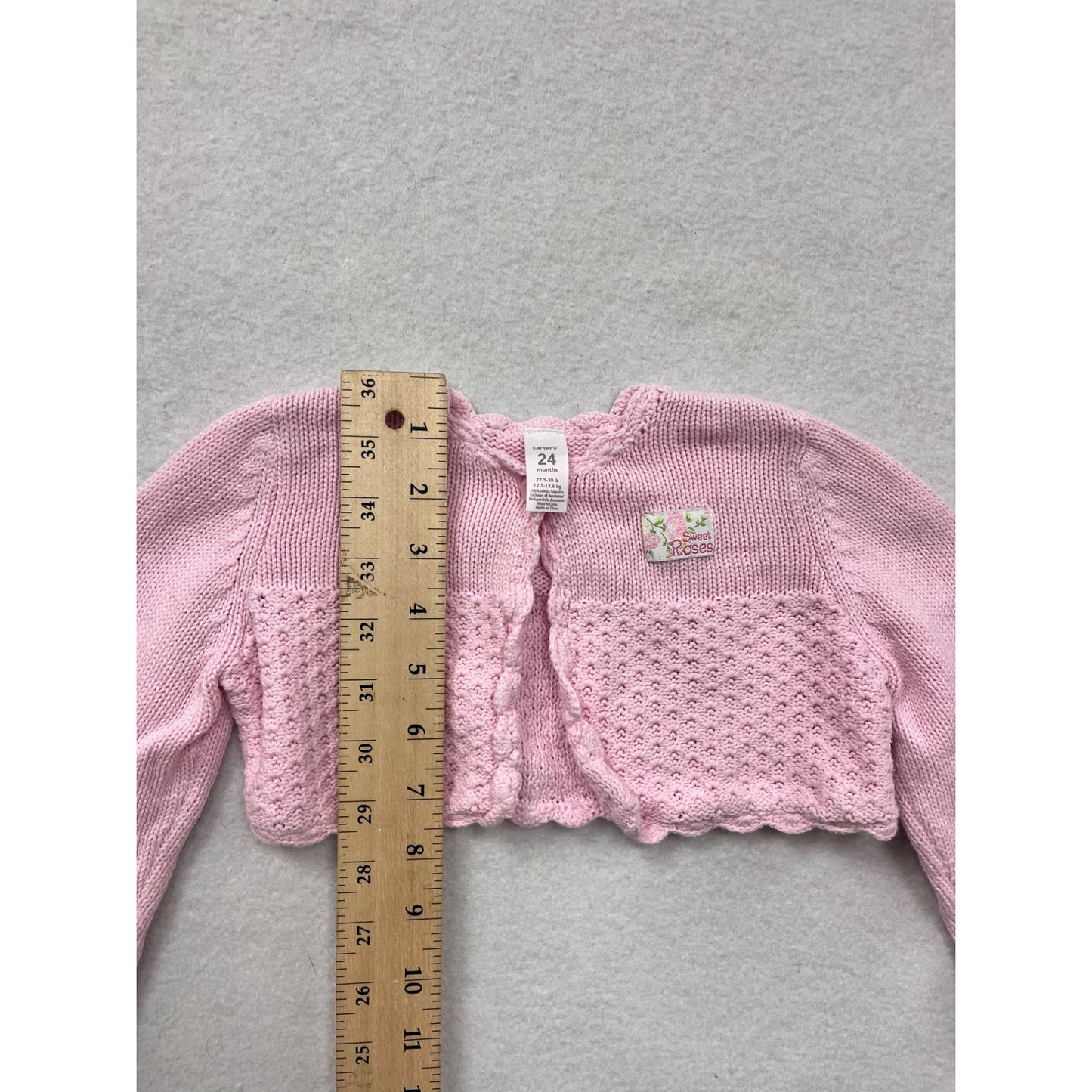 Carters 24month Baby Girl Pink Knitted Cardigan #6302