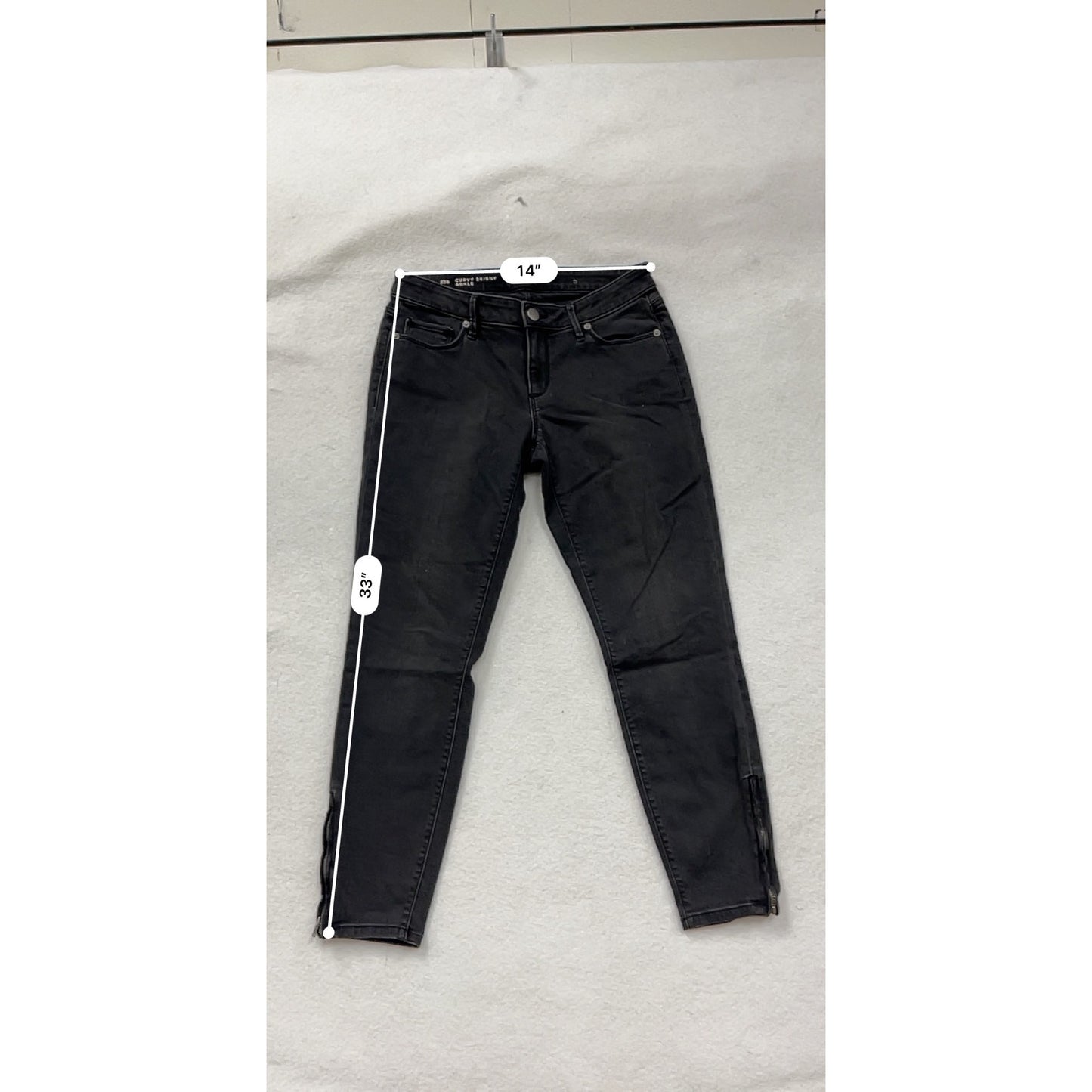 Ann Taylor Loft Curvy Skinny Ankle Jeans Womens 27/4 Black Denim NWT #6750