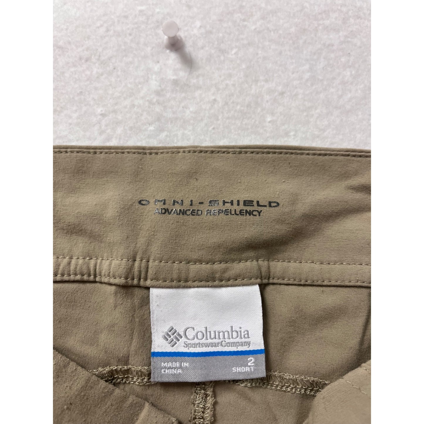 Columbia Omni-Shield Advanced Repellency Pants Size 2 Short Khaki #8372