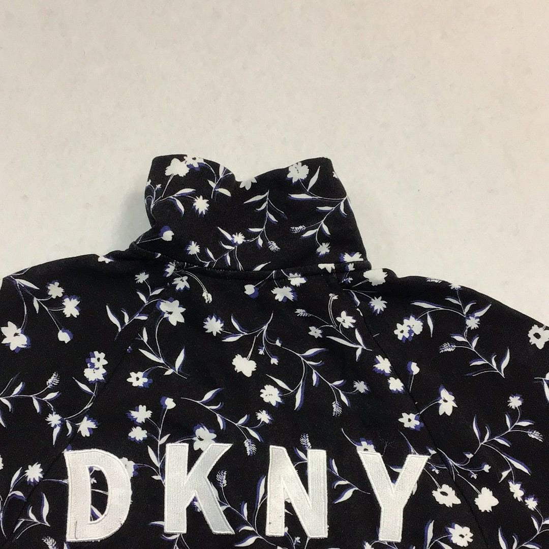 Women’s Floral DKNY Zip-Up Sweater