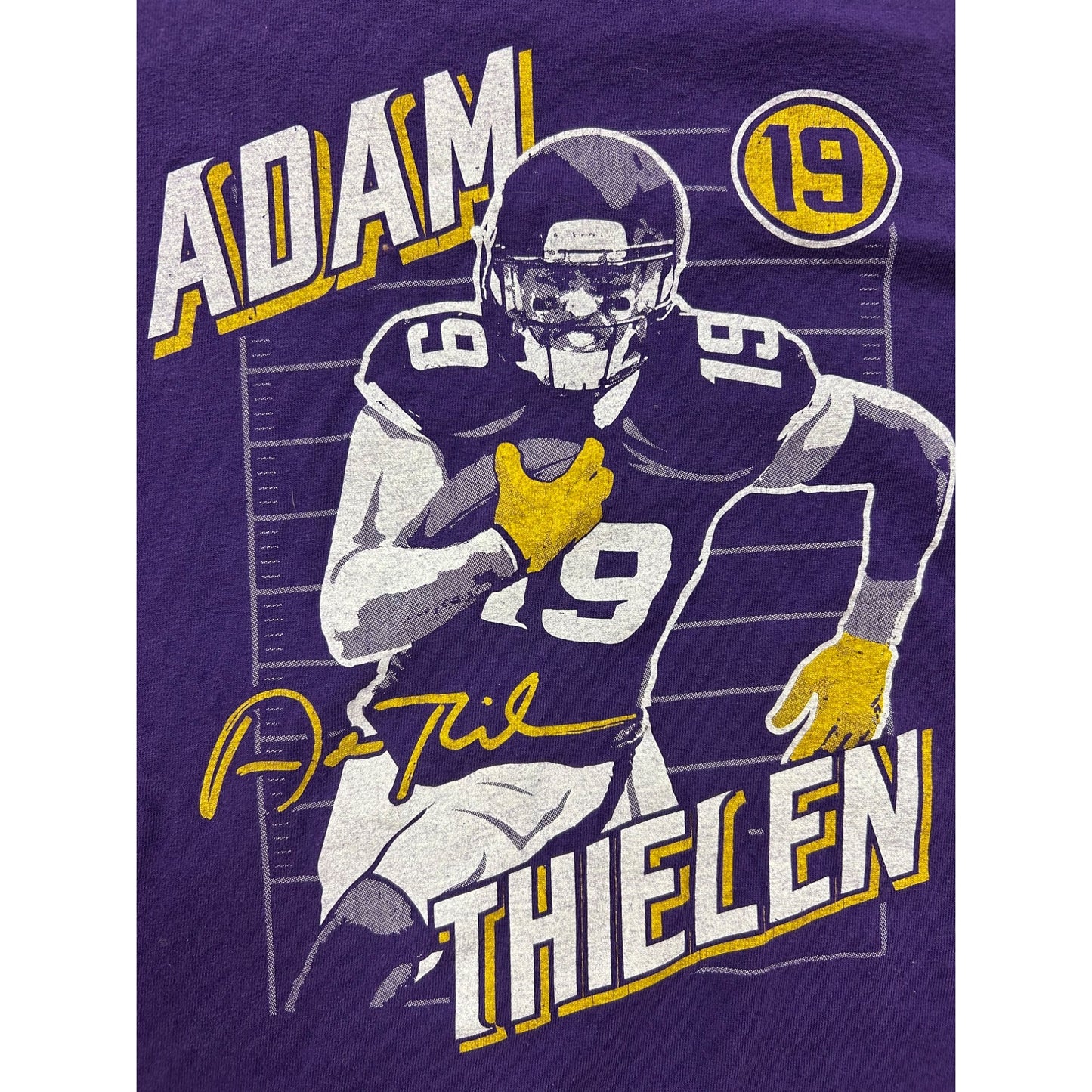 Gildan Adam Thielen Purple Graphic T-Shirt #6367