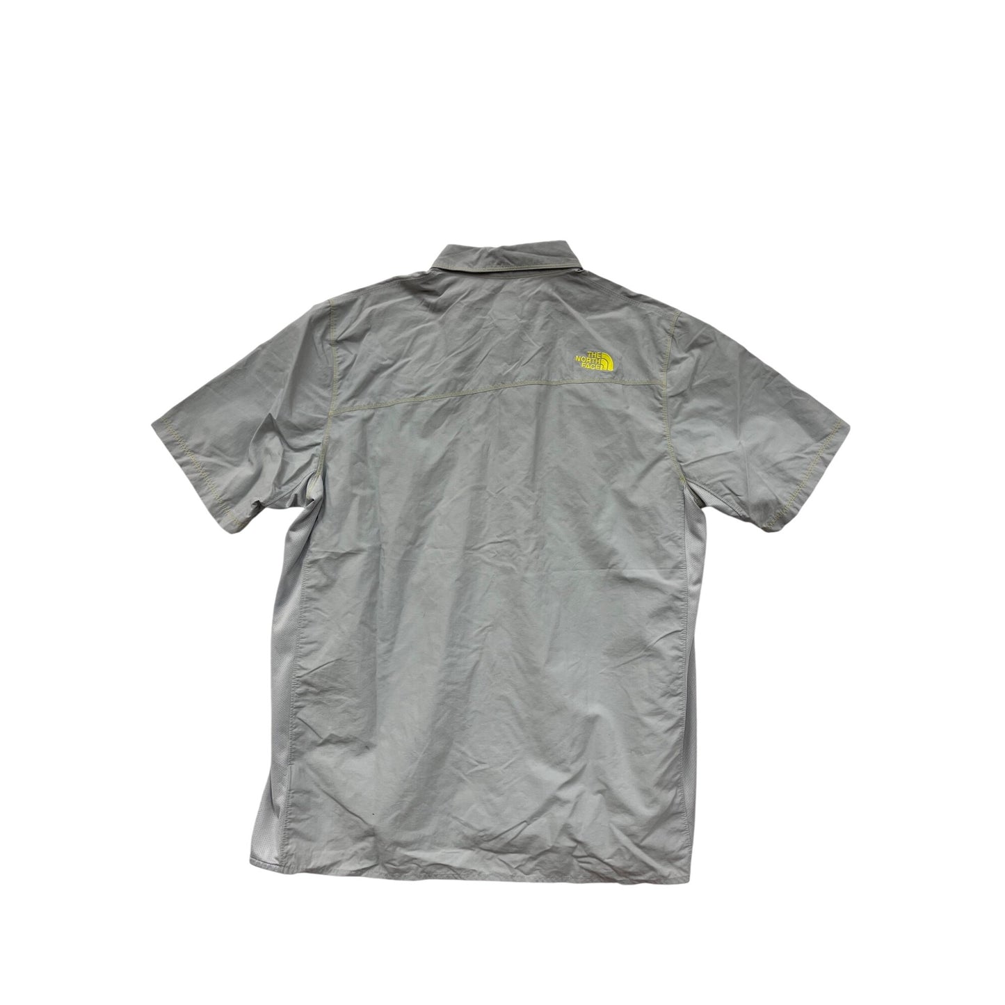 The North Face Mens XL Light Gray Short Sleeve Button-Up Shirt #6612