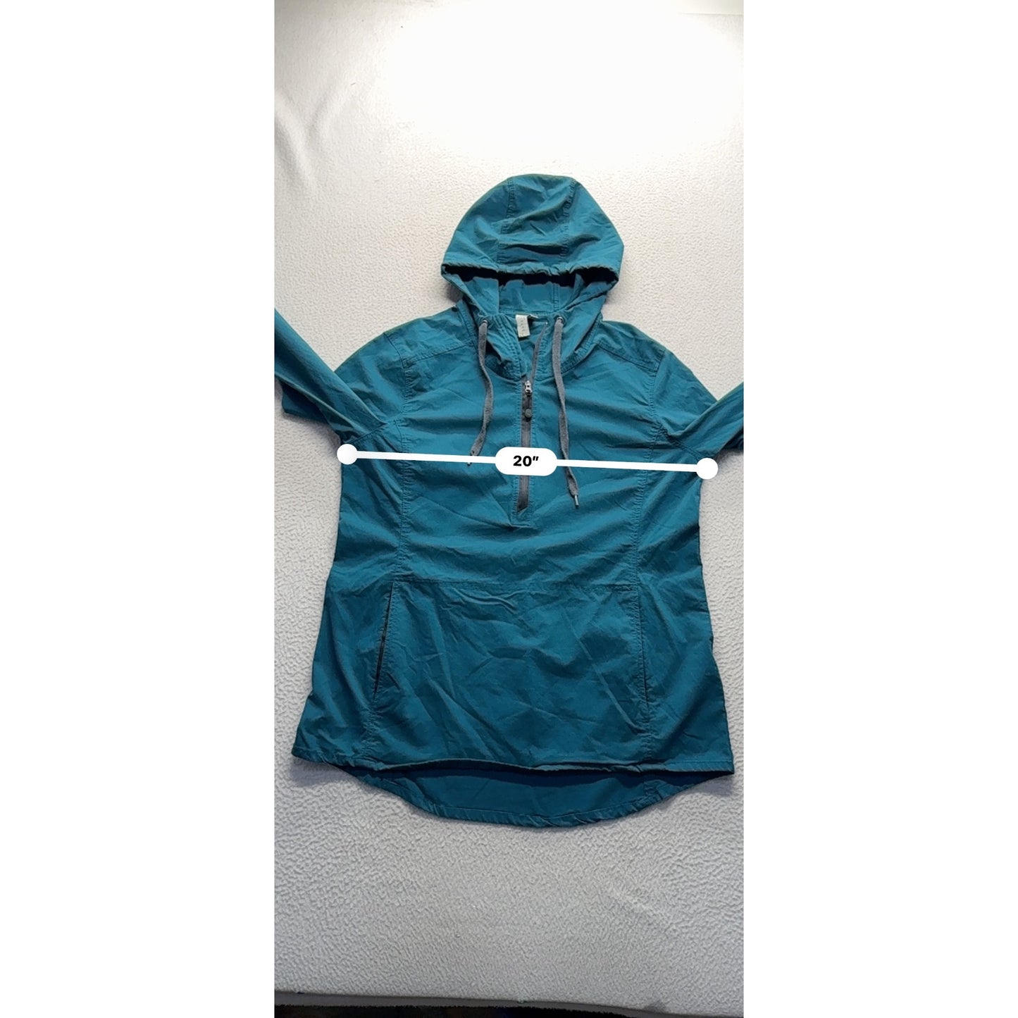 Sahalie Hooded Pullover Jacket L Blue Rayon/Nylon/Spandex #274B