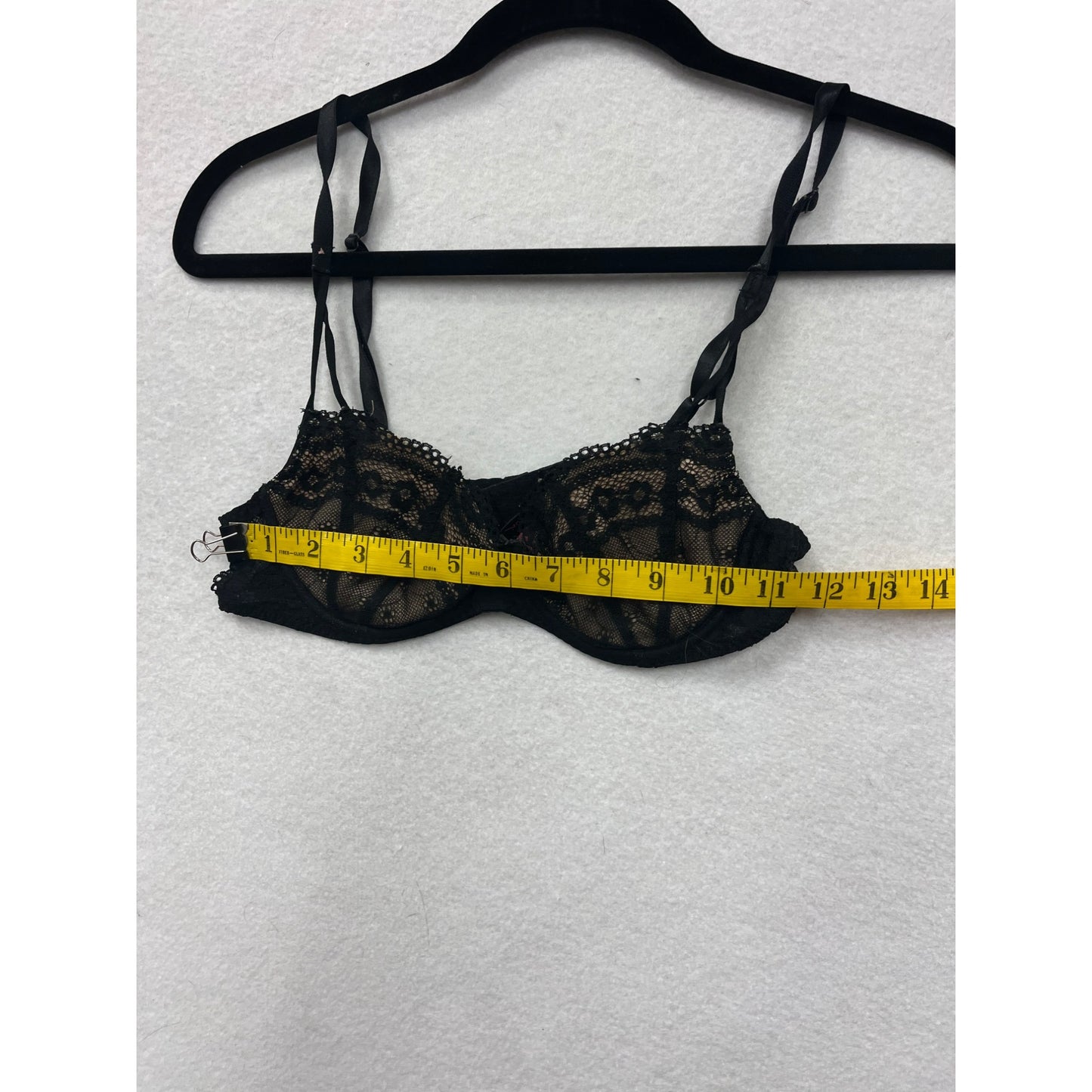 Women’s Vintage Betsey Johnson Black Lace Underwire Bra Size 34A #6044