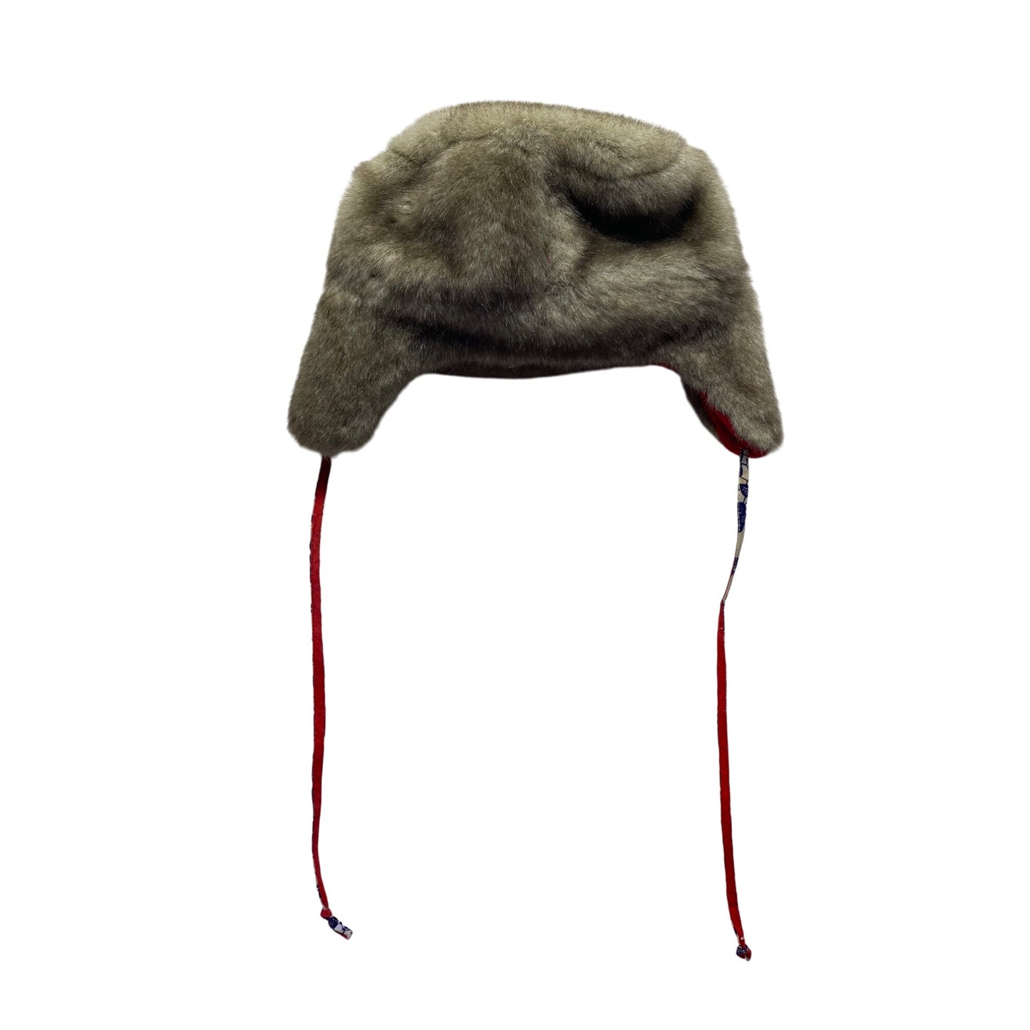 Baby Gap Faux Fur Trapper Hat With Red Lining #7201