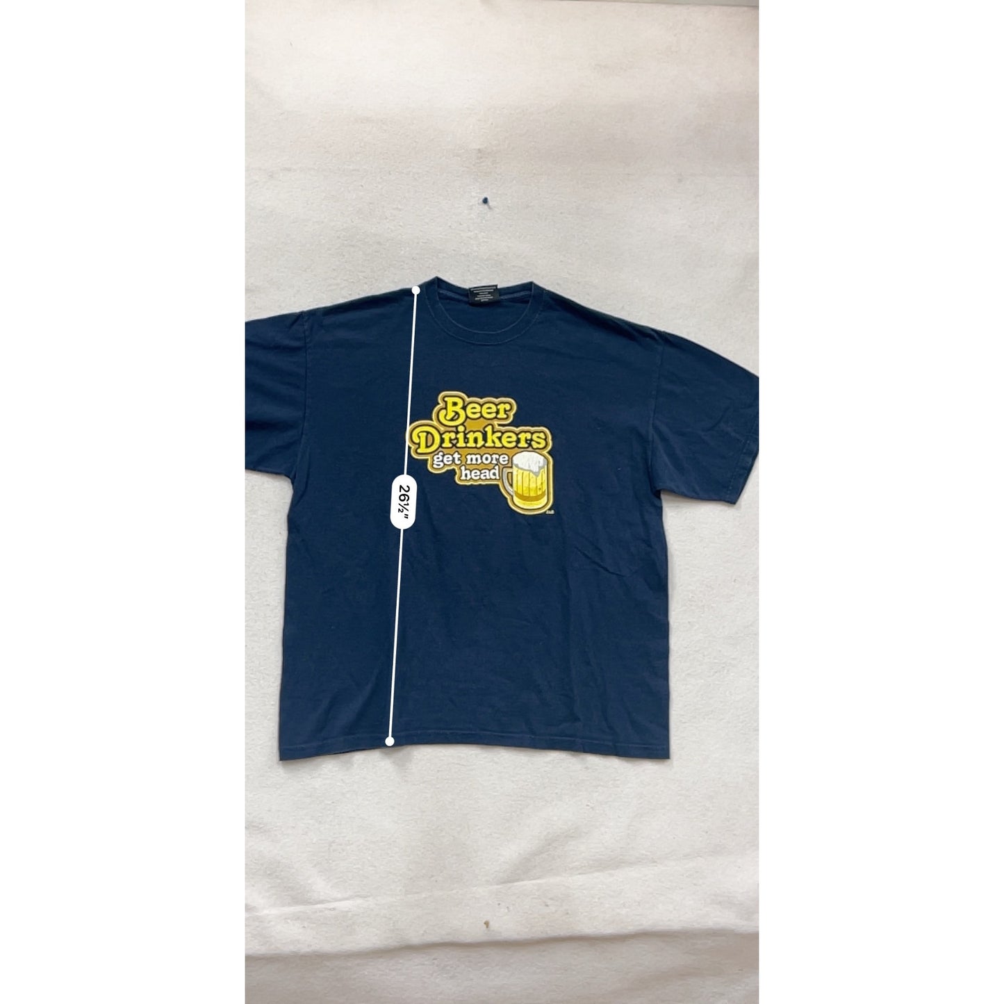 Steve & Barrys Beer Drinkers Graphic T-Shirt XL Navy #905A