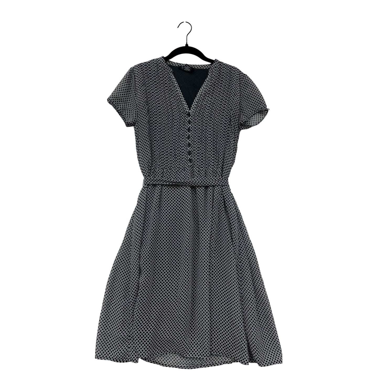 Black & White Circle Pattern Robert Louis Womens Dress Size M