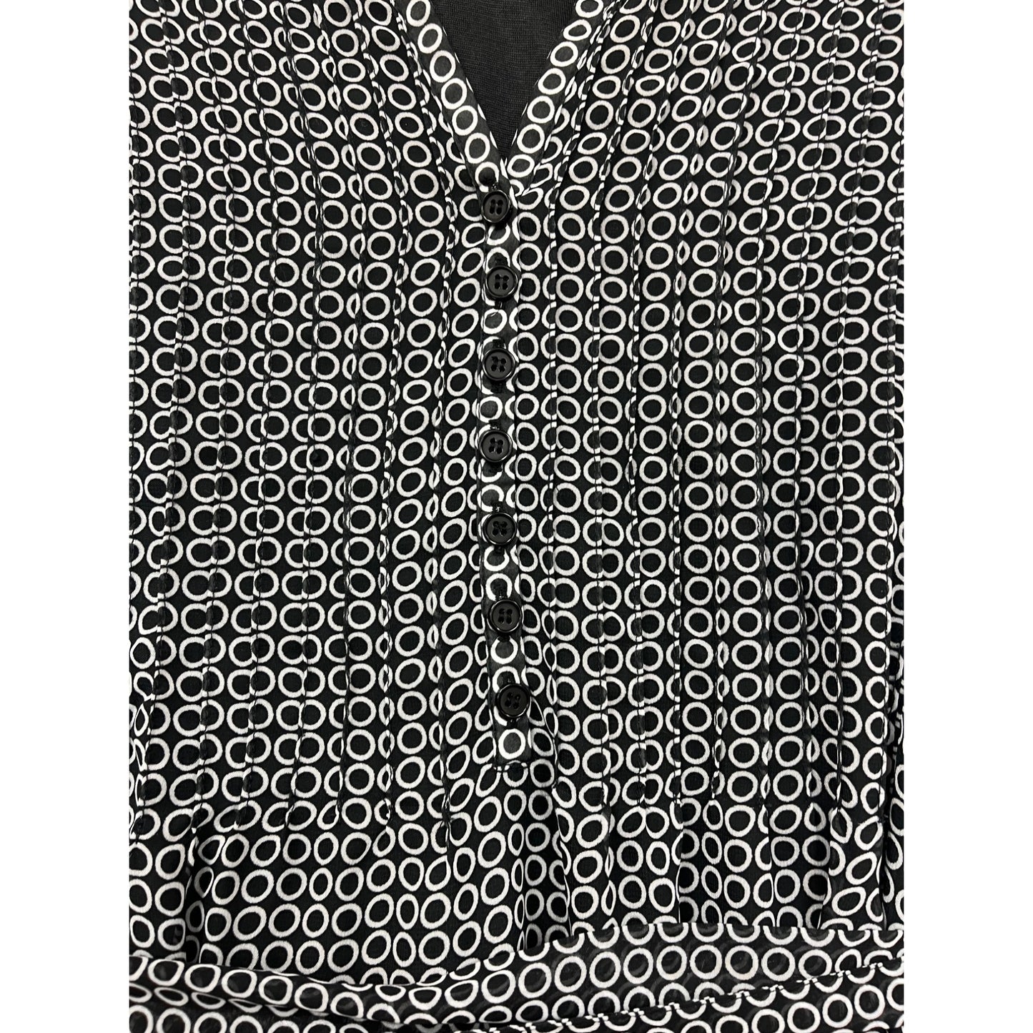 Black & White Circle Pattern Robert Louis Womens Dress Size M