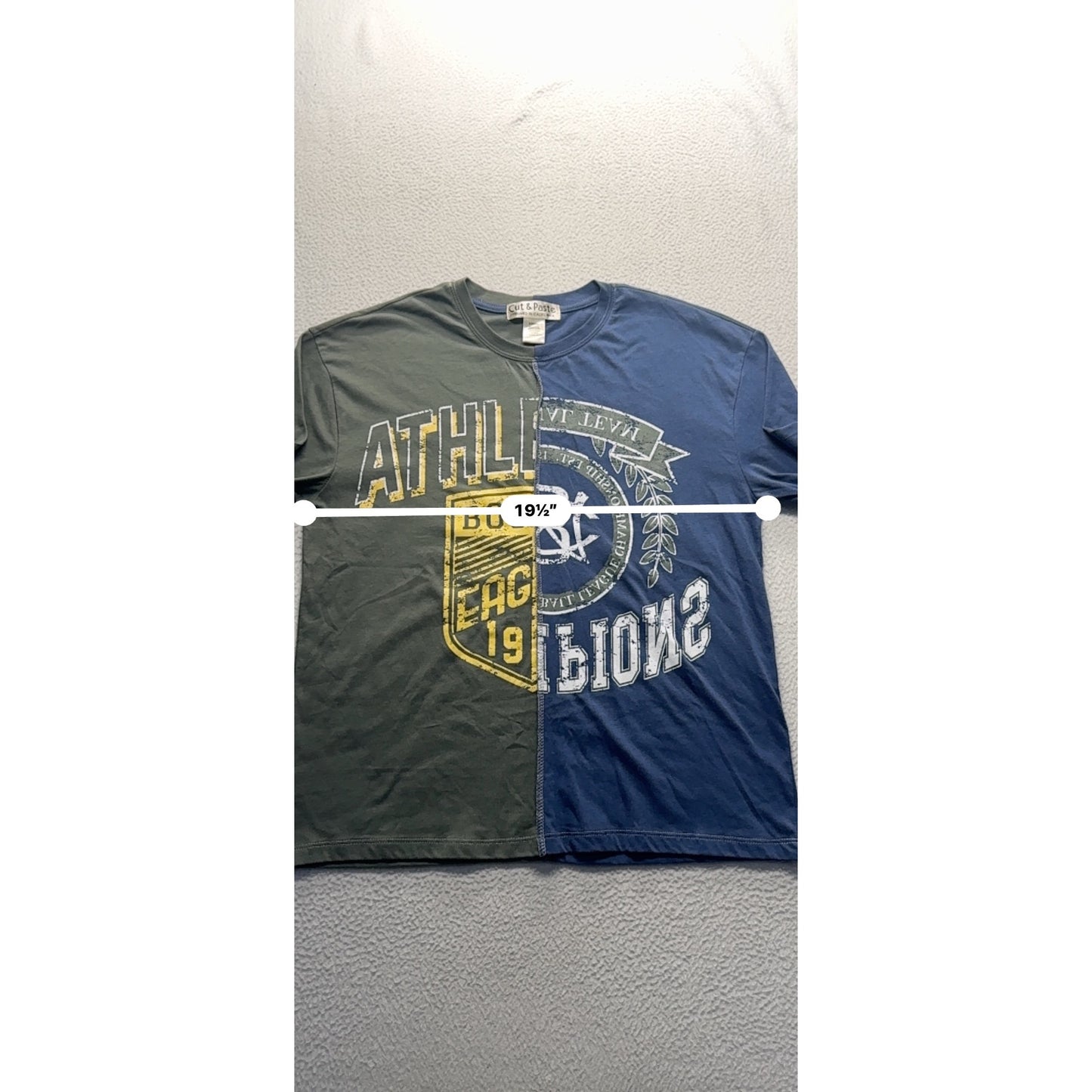 Cut & Paste X-Small Colorblock Long Sleeve Graphic Tee #9339