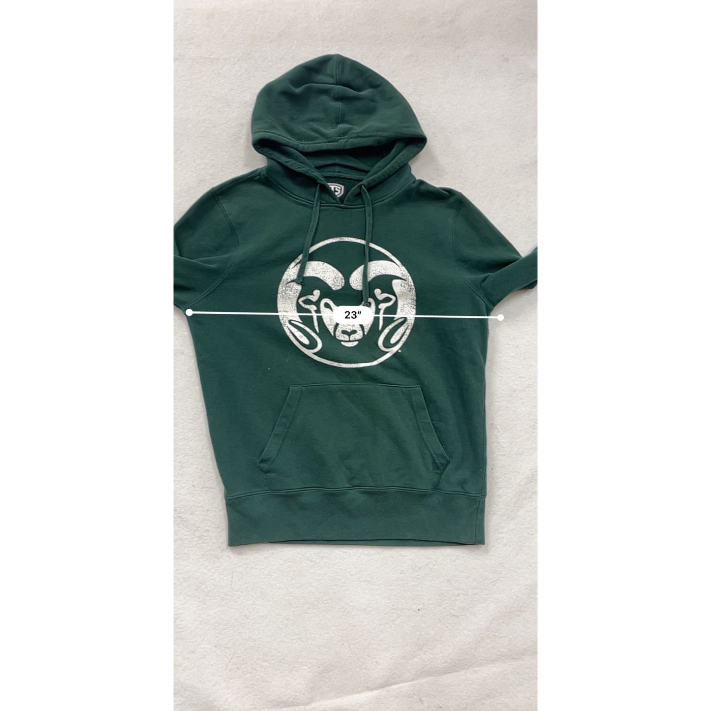 OTS Unisex Medium Green Hoodie With Ram Logo #8204