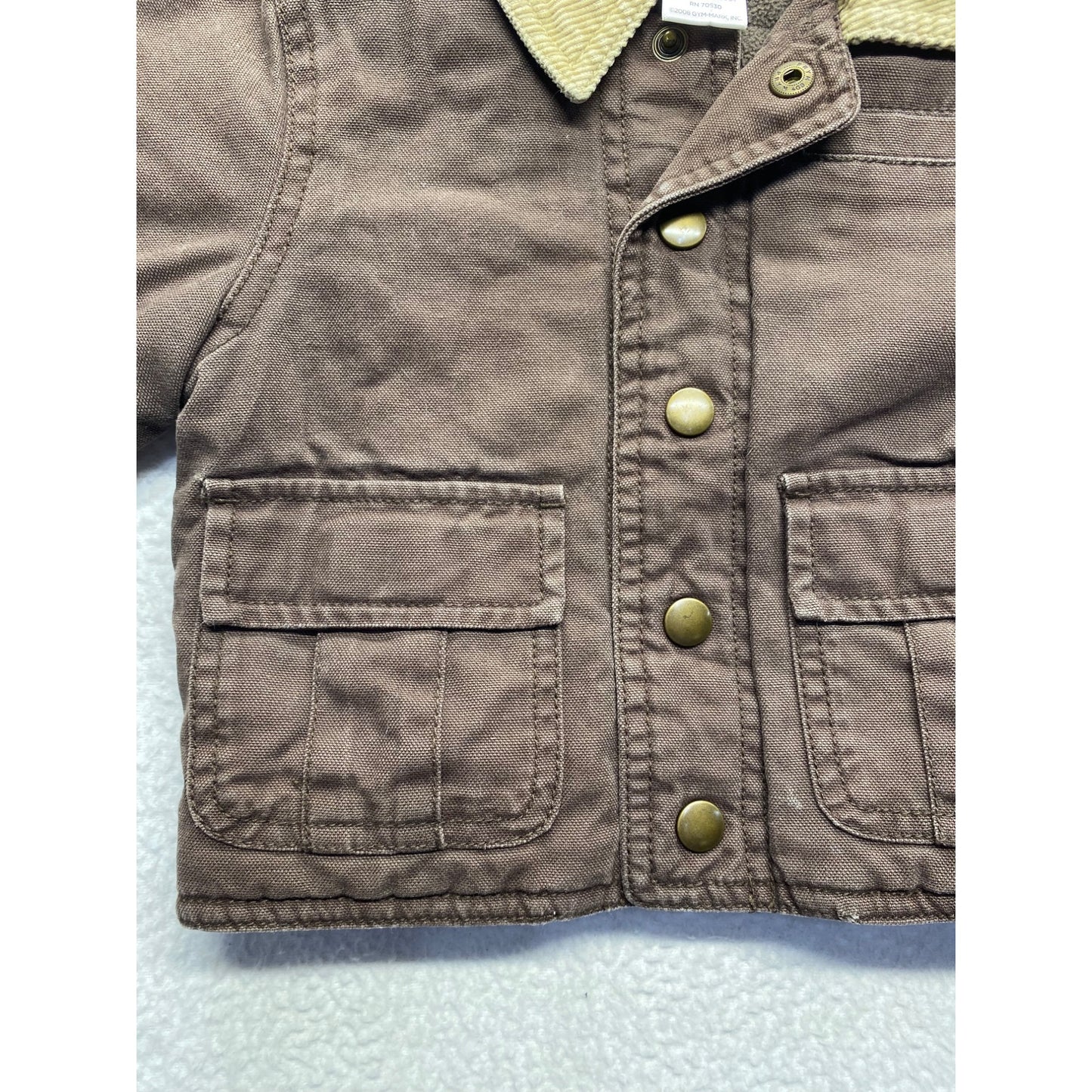Gymboree Brown Corduroy Jacket 6-12 Months With Button Closures & Pockets #7062