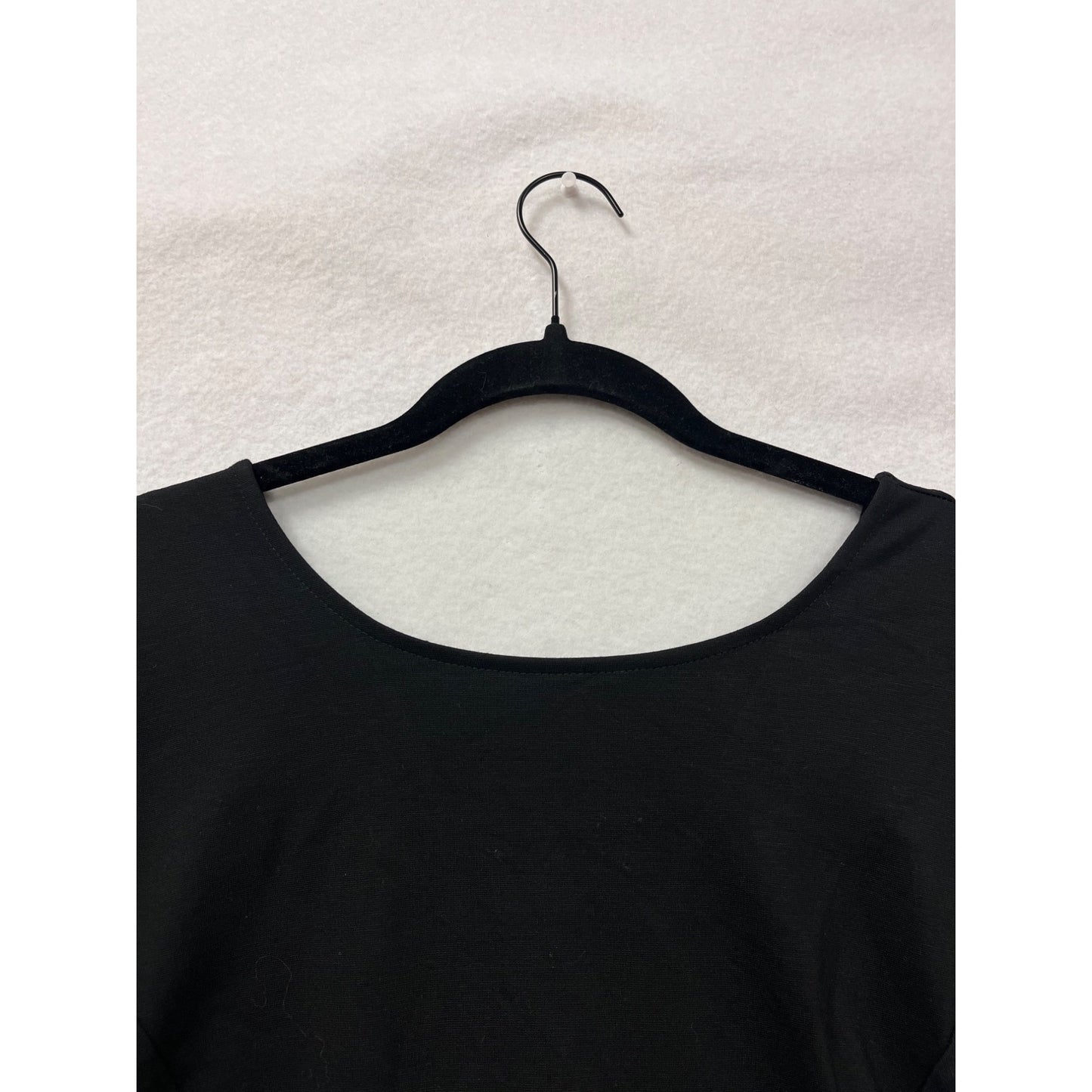 Eloquii Womens Black Puff Sleeve Peplum Dress Size XL #6747