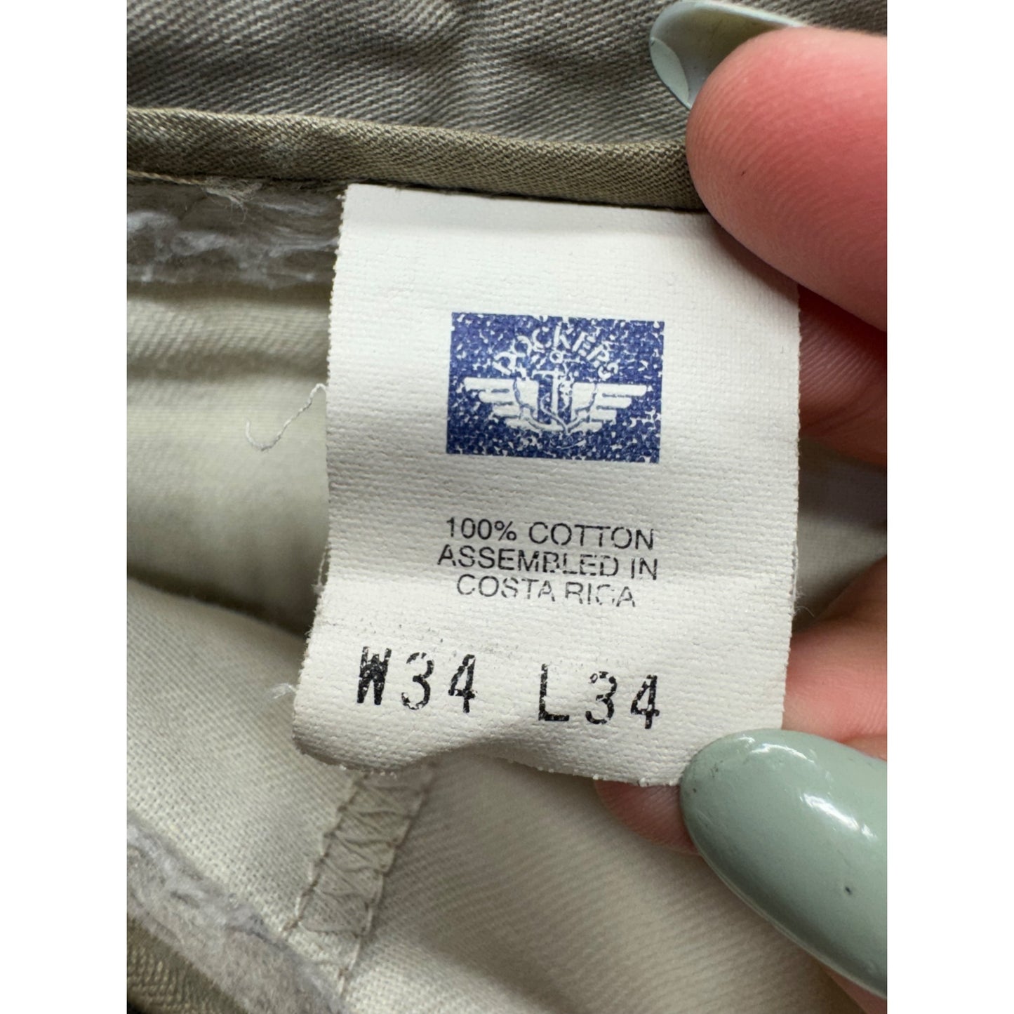 Dockers Mens Classic Fit Khaki Cotton Pants W34 L34 #7783