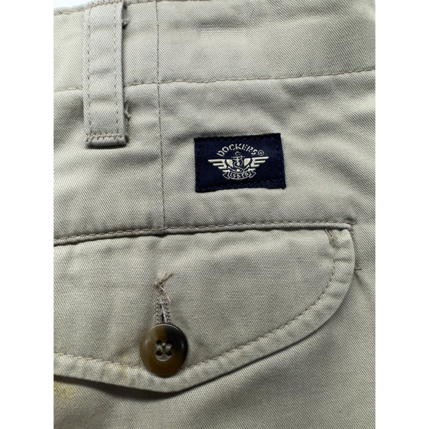 Dockers Mens Classic Fit Khaki Cotton Pants W34 L34 #7783
