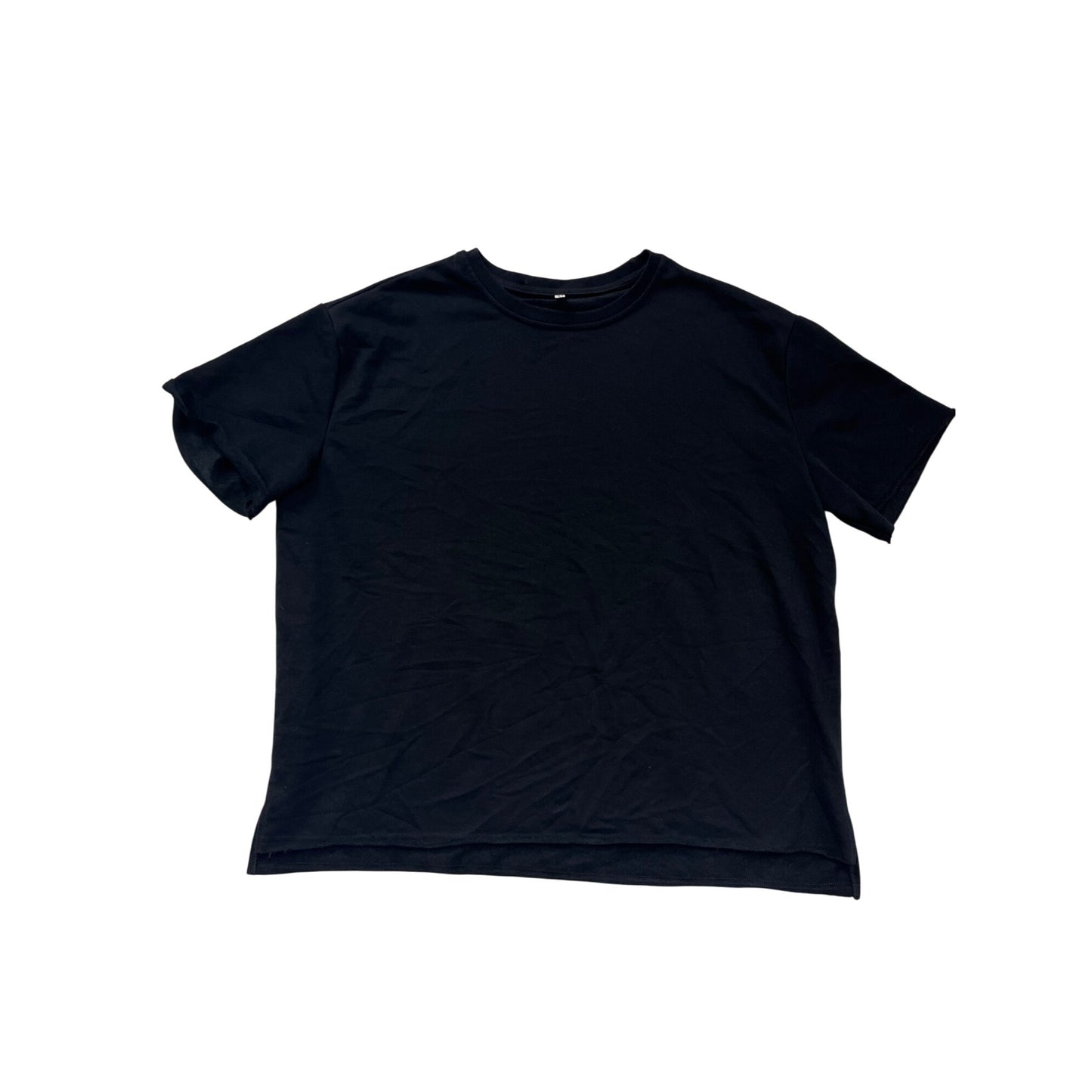 Coofandy Mens Black T-Shirt XXL 100% Cotton Crew Neck Short Sleeve #6247