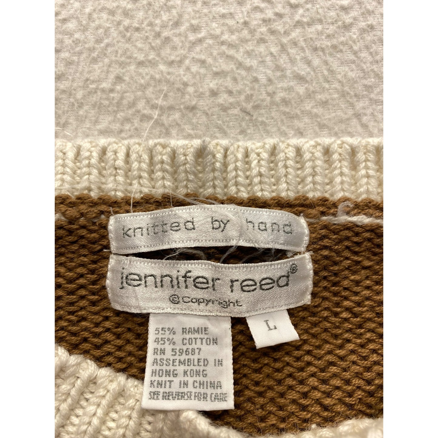 Vintage Knitted Jennifer Reed Floral Embroidered Sweater #7132