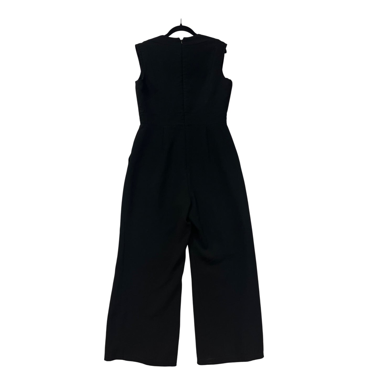 Tahari Sleeveless Black Jumpsuit Size 8 Wide Leg Back Zip #6877