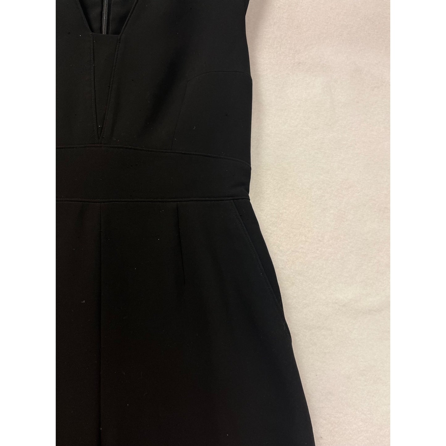 Tahari Sleeveless Black Jumpsuit Size 8 Wide Leg Back Zip #6877