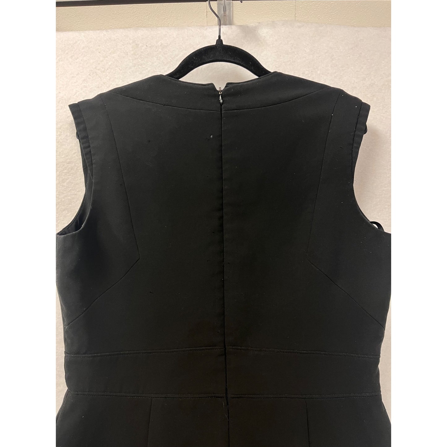 Tahari Sleeveless Black Jumpsuit Size 8 Wide Leg Back Zip #6877