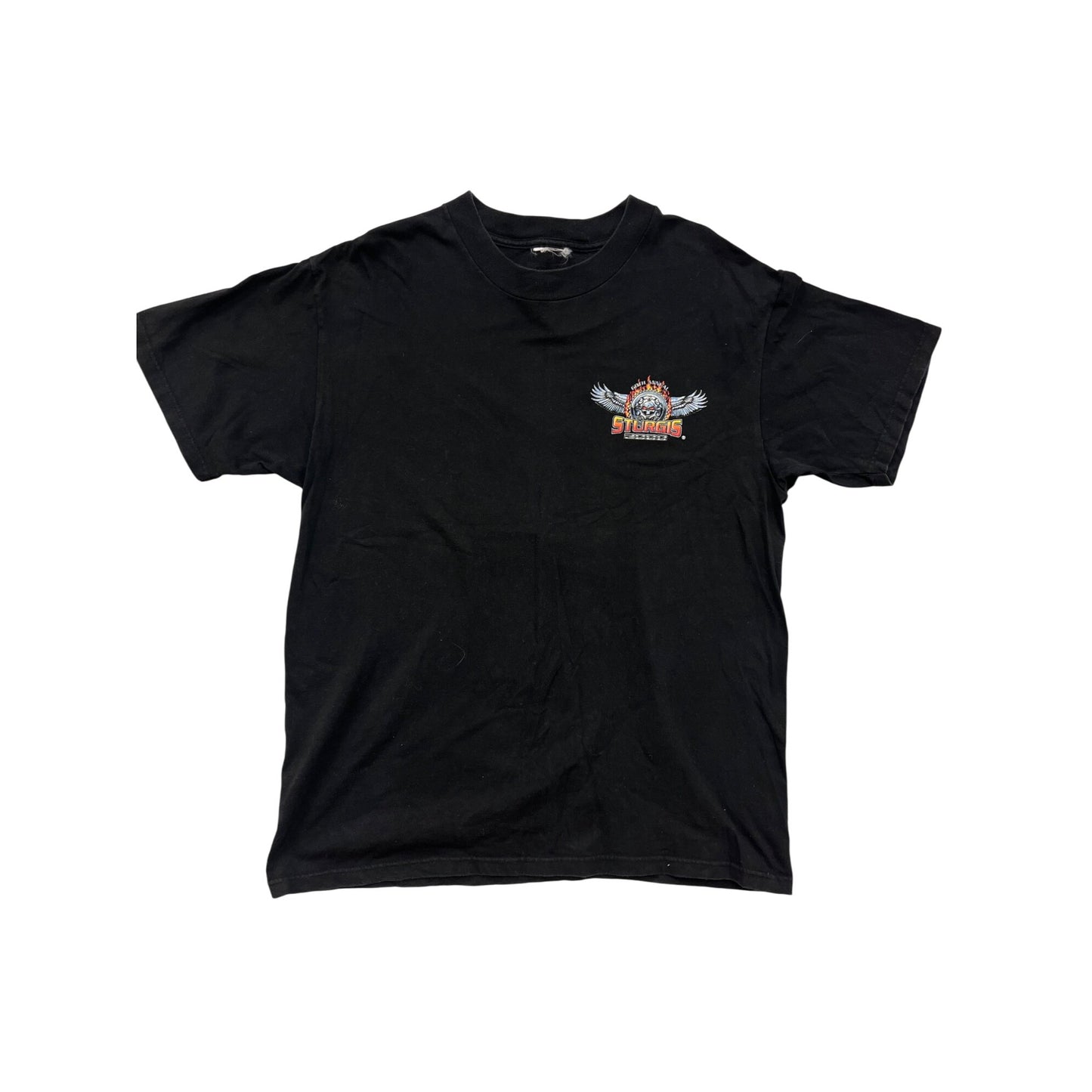 Sturgis 2000 60th Annual Black Graphic T-Shirt Mens L #8525