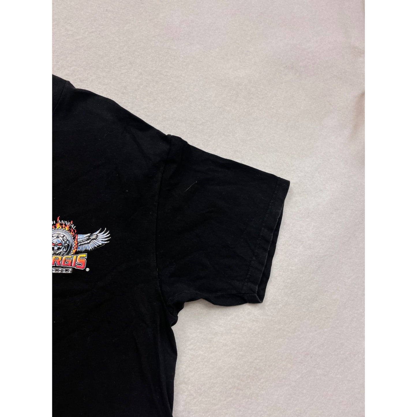 Sturgis 2000 60th Annual Black Graphic T-Shirt Mens L #8525