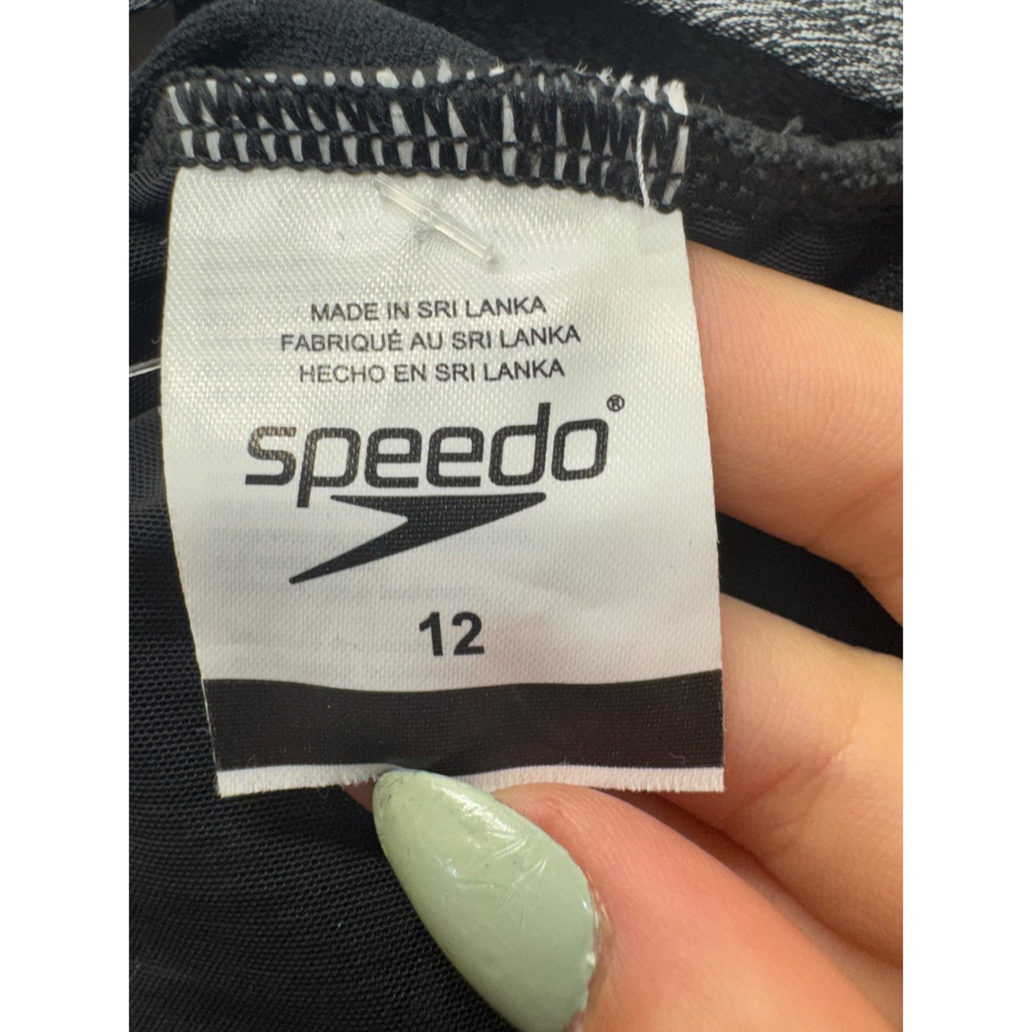 Speedo Womens Athletic One-Piece Swimsuit Size 12 #7810