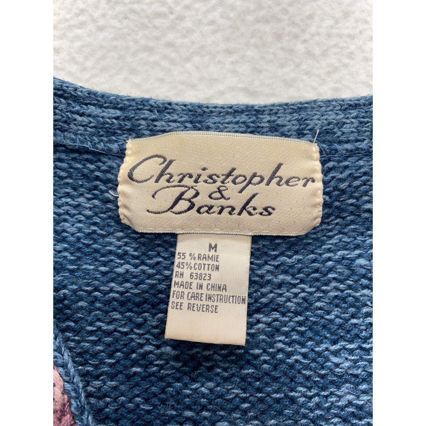 Vintage Christopher & Banks Womens Argyle Knit Sweater Vest #7286