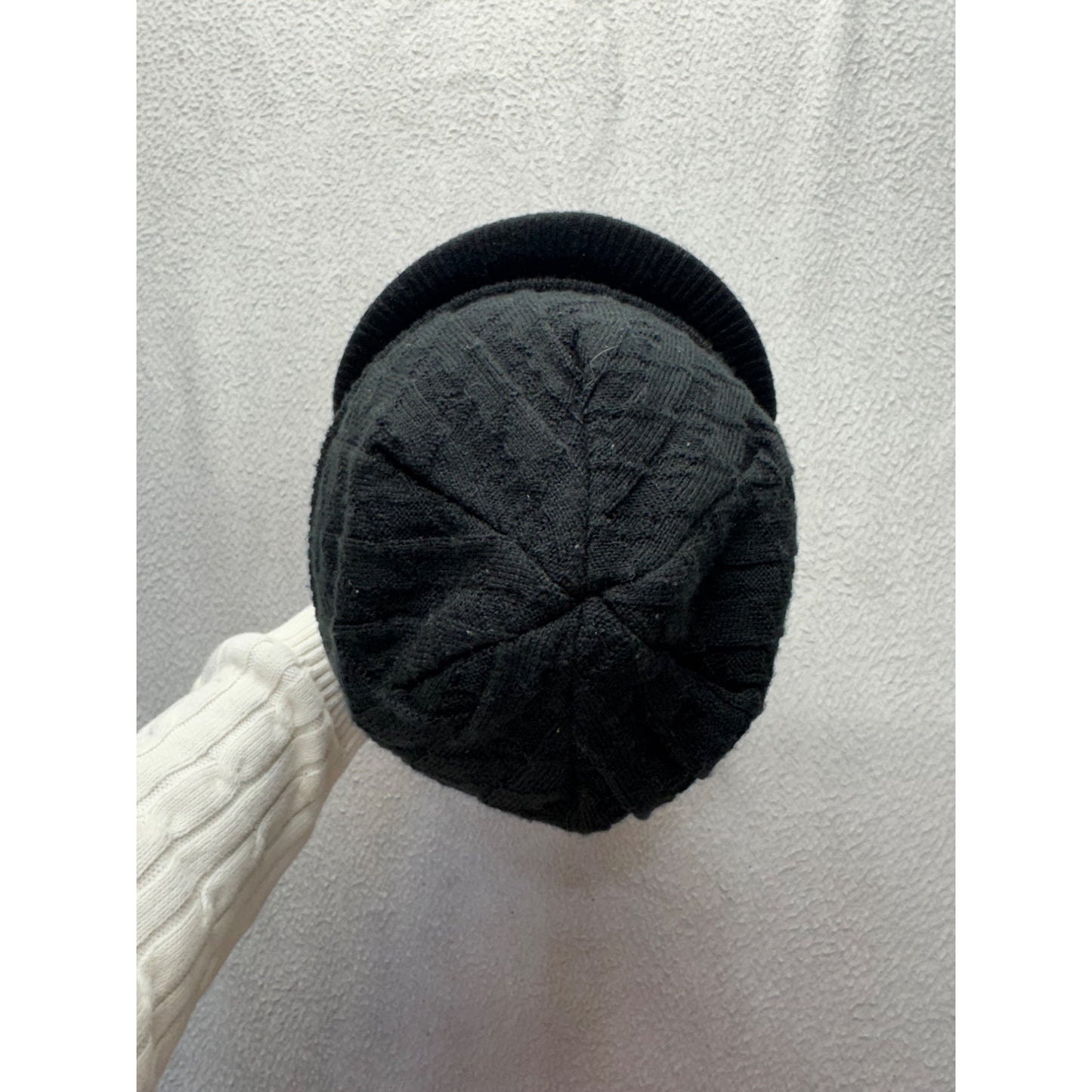 Jordan Black Knit Bucket Hat With Diamond Pattern One Size 100% Acrylic #9853